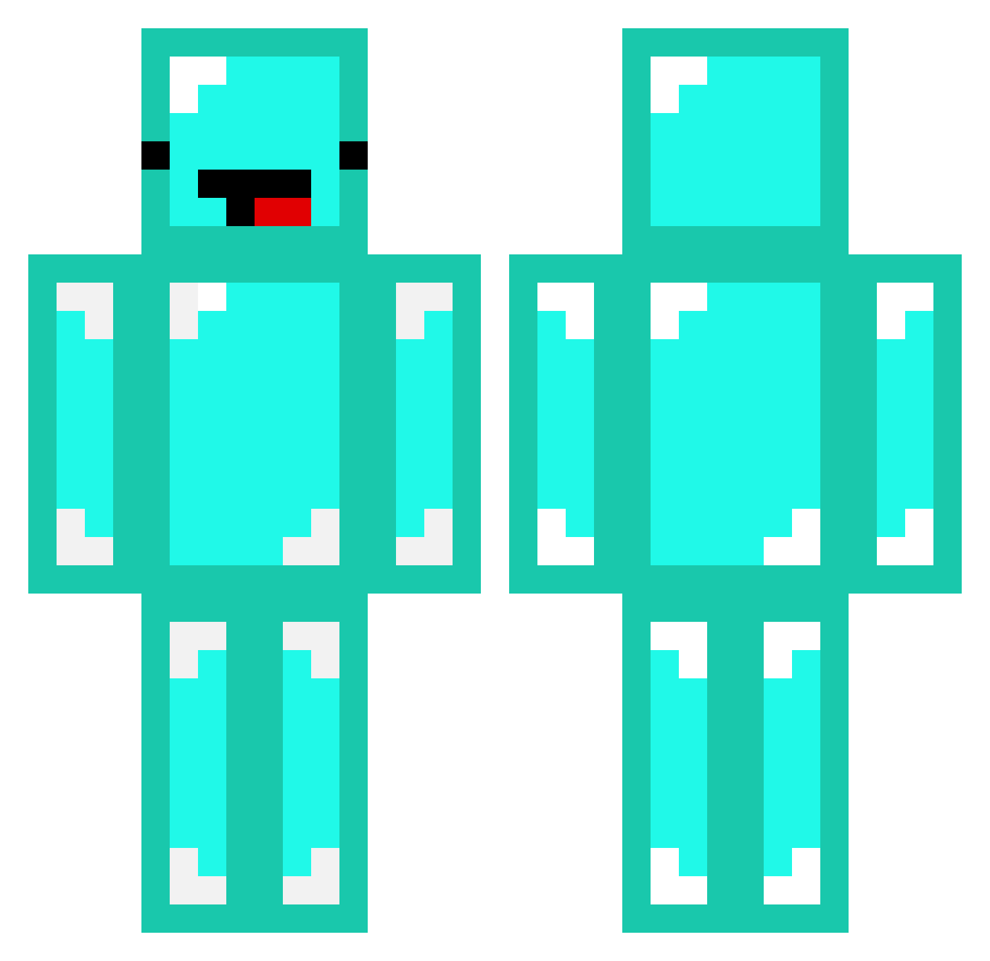 AltSkeppy Minecraft skin, front and back view
