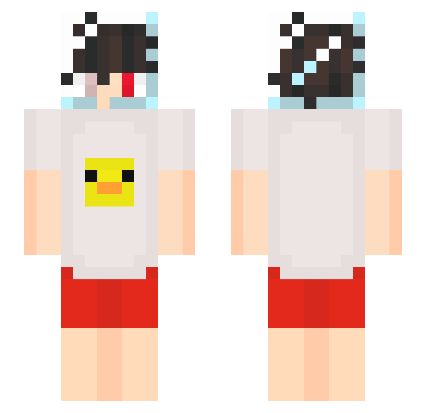 STDs Minecraft skin, front and back view