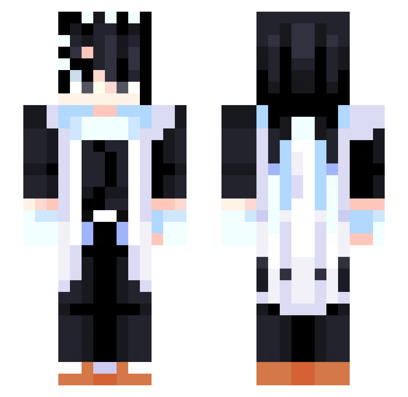 VotedMaple Minecraft skin, front and back view