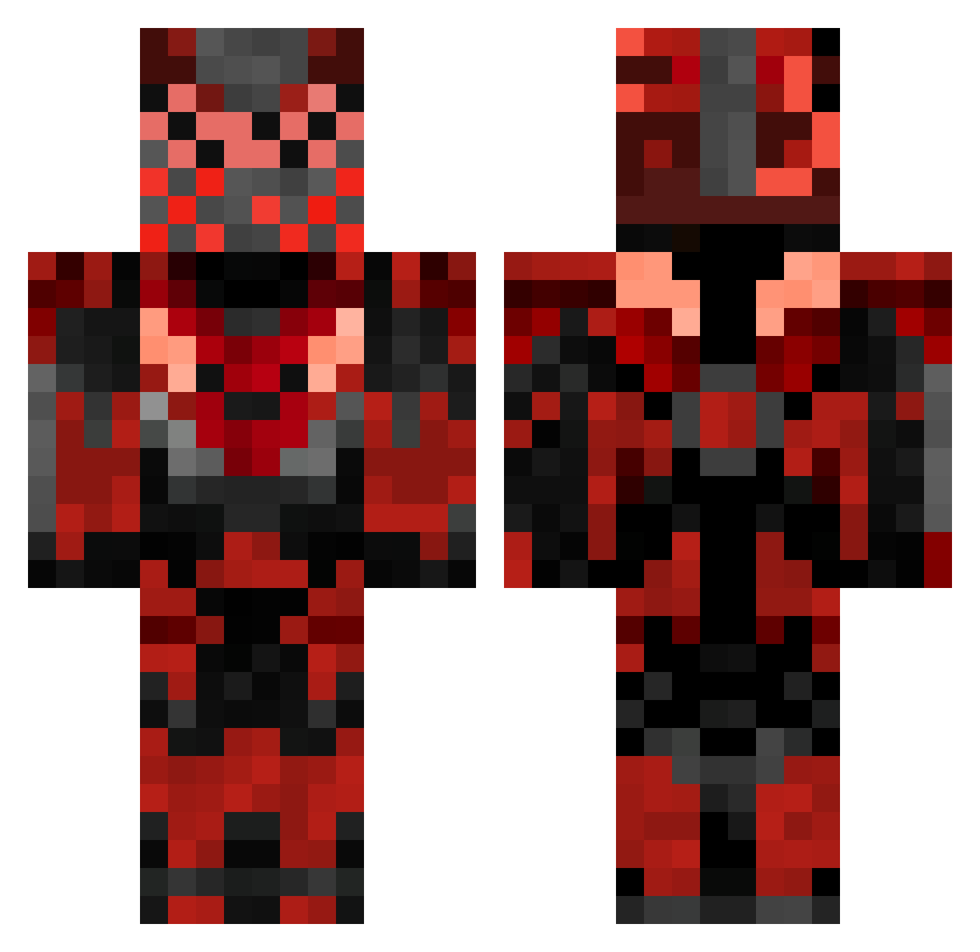 Satoshimx Minecraft skin, front and back view