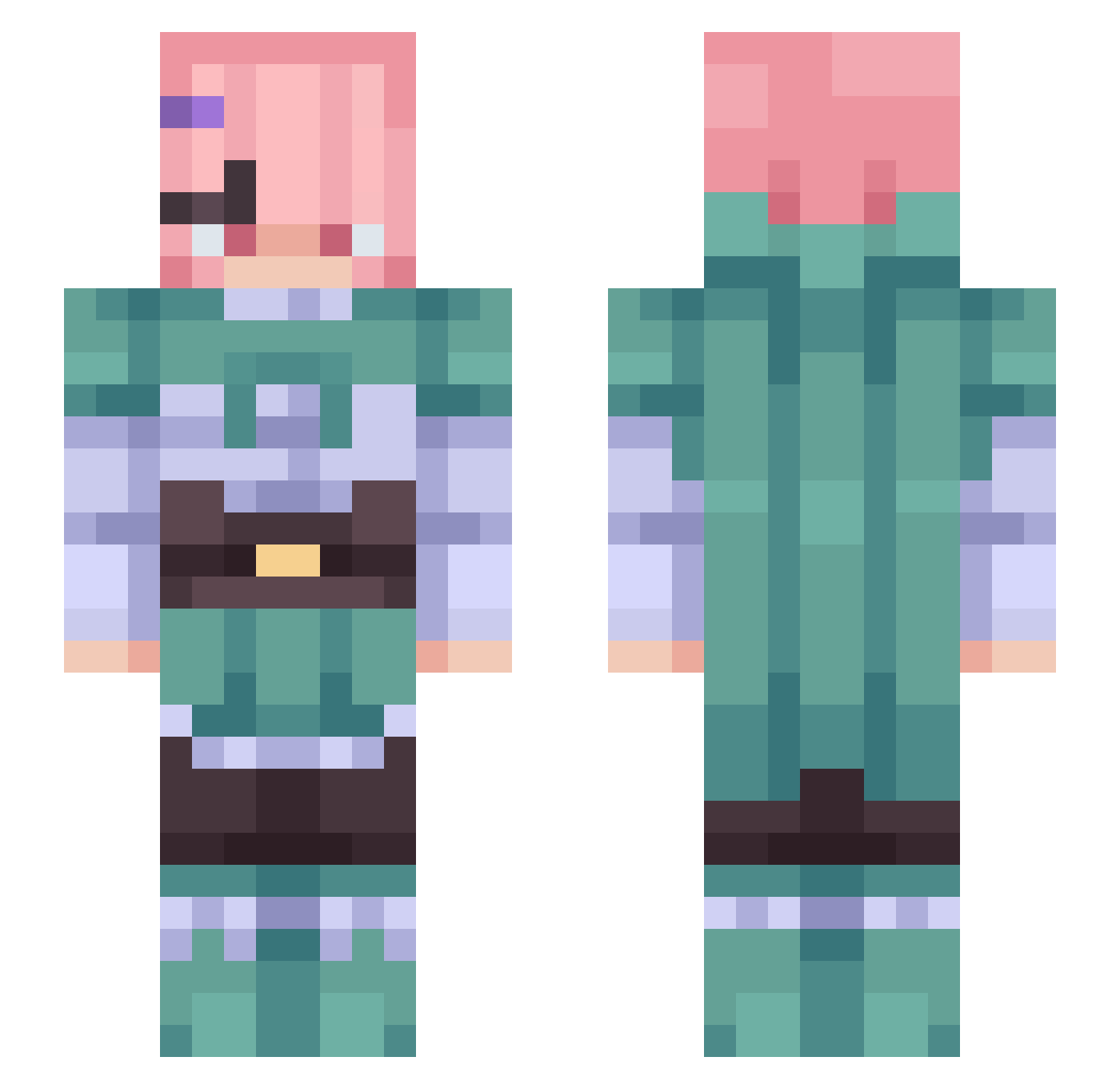 Butifarra666 Minecraft skin, front and back view