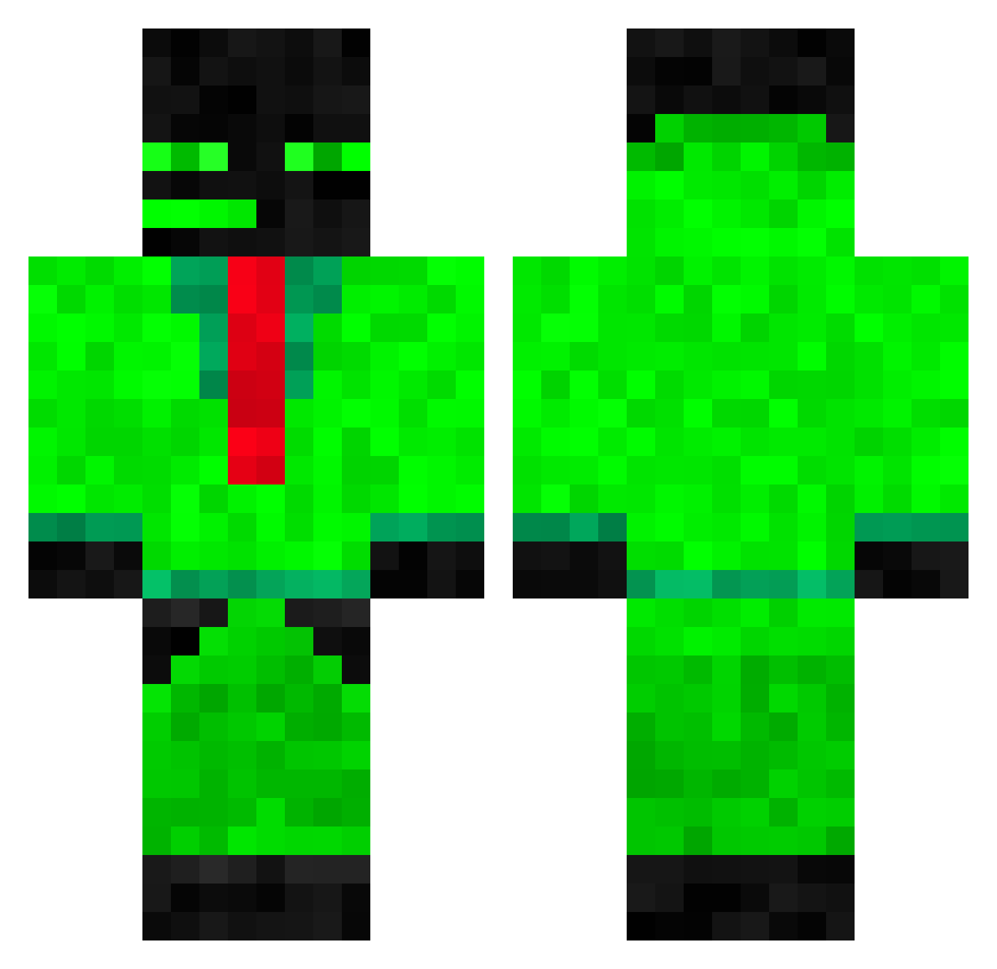 VG_Herb Minecraft skin, front and back view