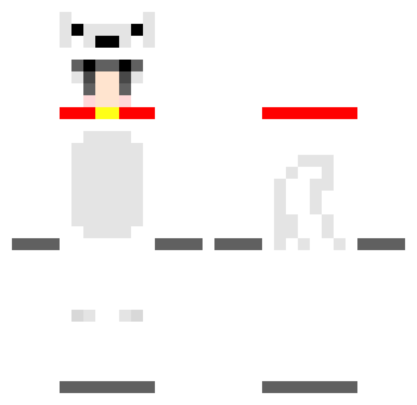 whitedog_1234 Minecraft skin, front and back view