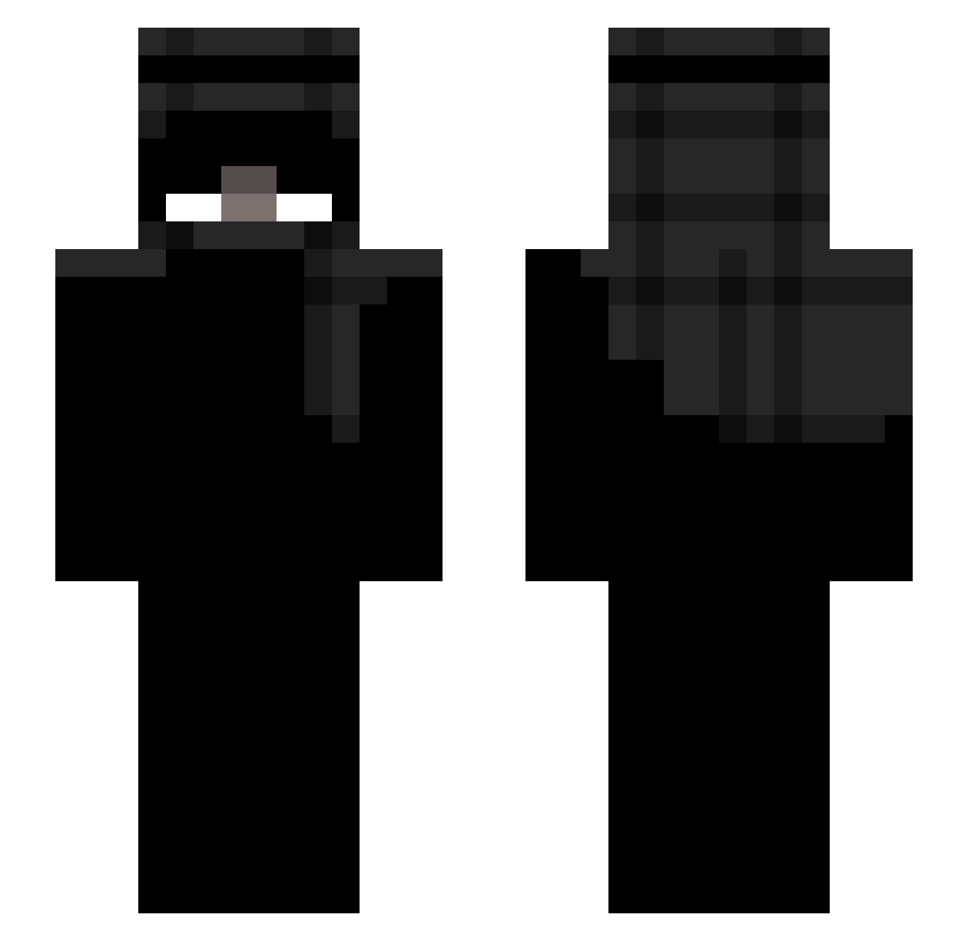 SVJae Minecraft skin, front and back view