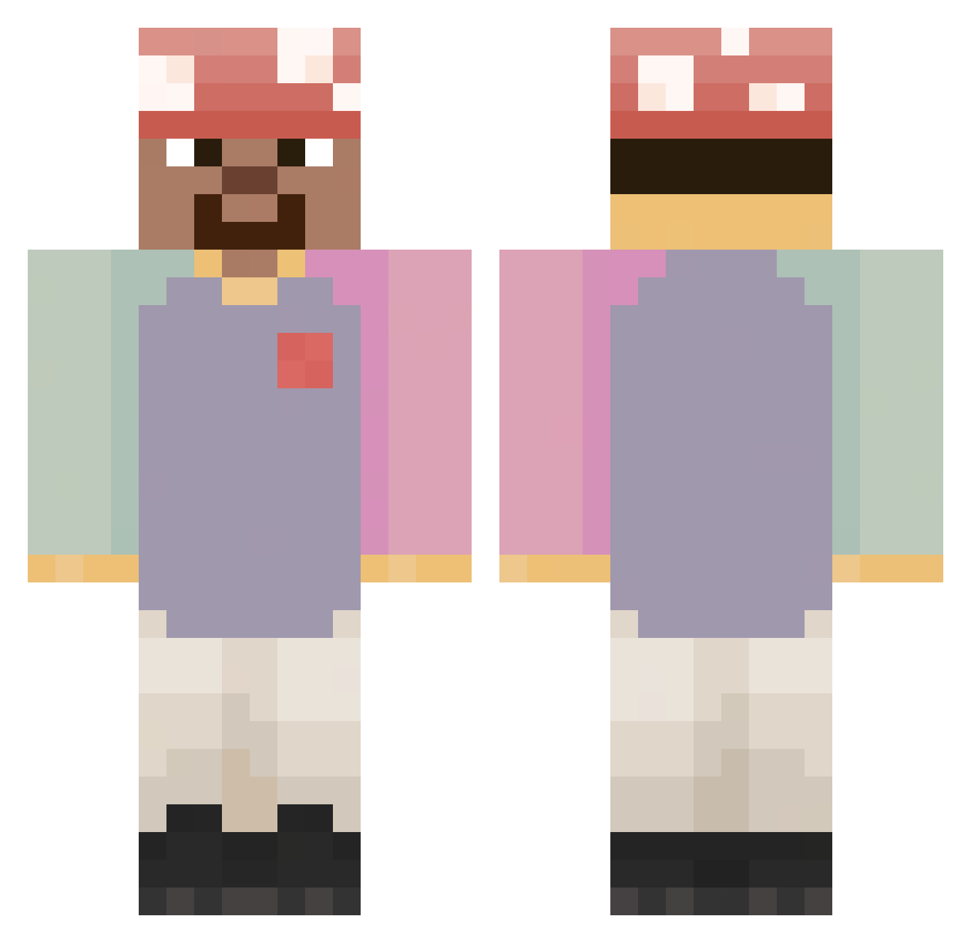 ha1wei Minecraft skin, front and back view