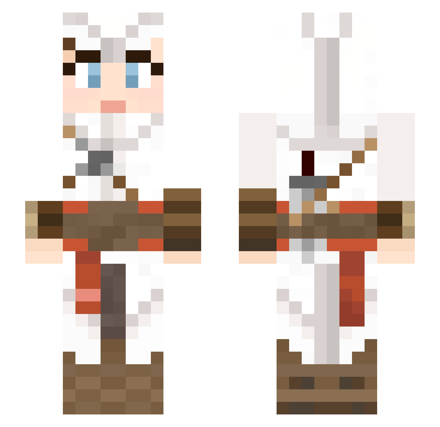 Lumination Minecraft skin, front and back view