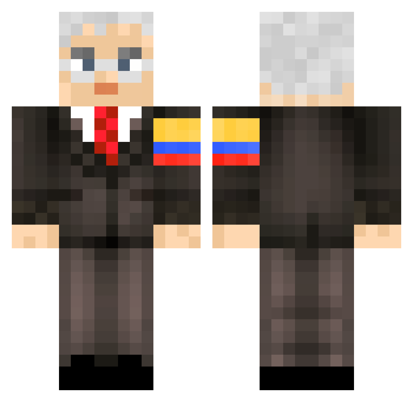 Escobar277 Minecraft skin, front and back view