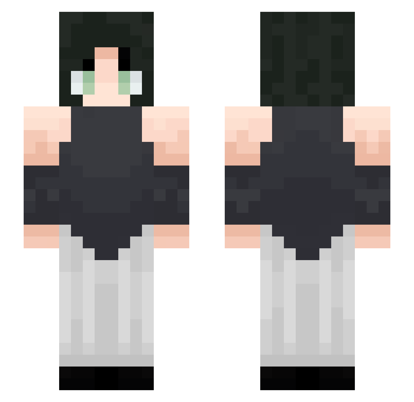 Kukinosaurus Minecraft skin, front and back view