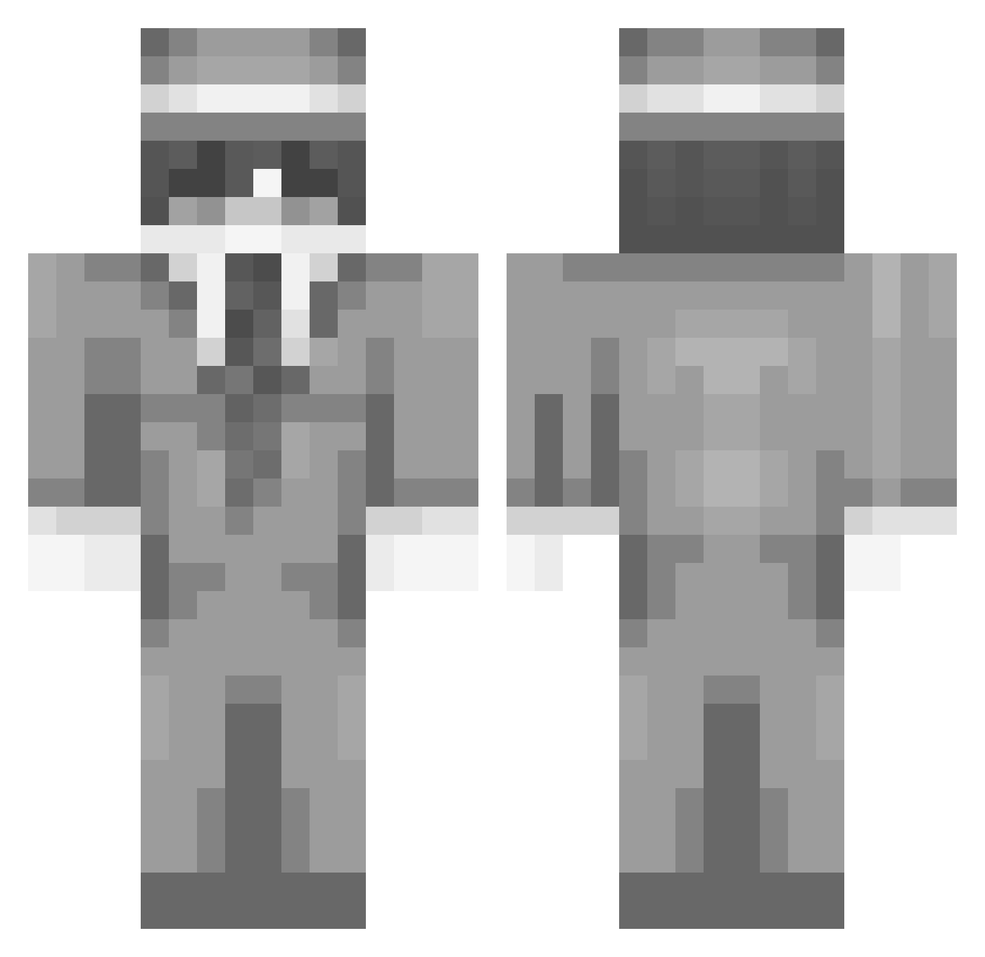 SirApo Minecraft skin, front and back view