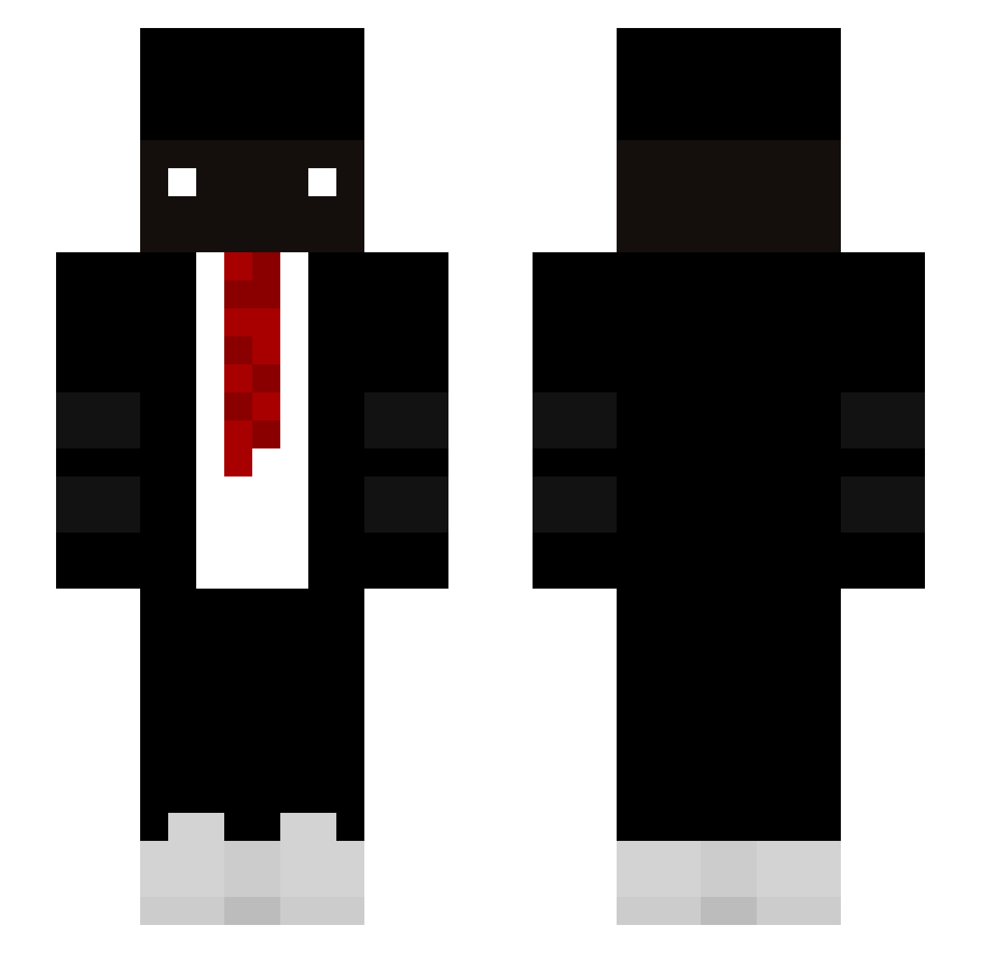 Tamashiro Minecraft skin, front and back view