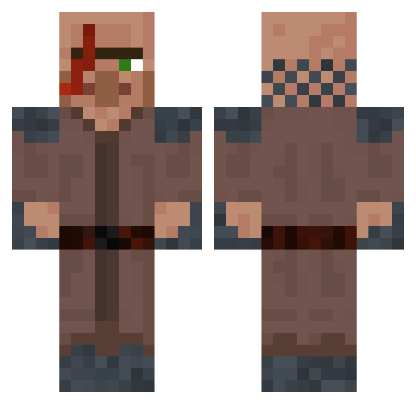 mrferret101 Minecraft skin, front and back view