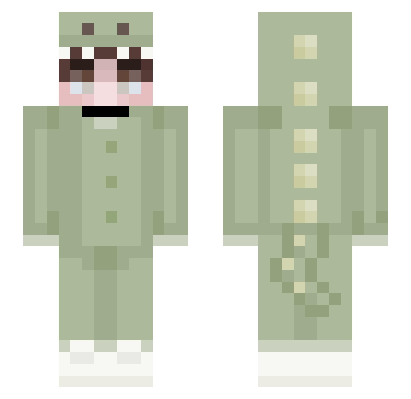 SolVV20 Minecraft skin, front and back view