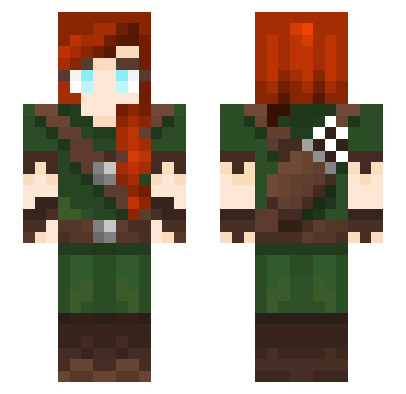 yonomaji_ Minecraft skin, front and back view
