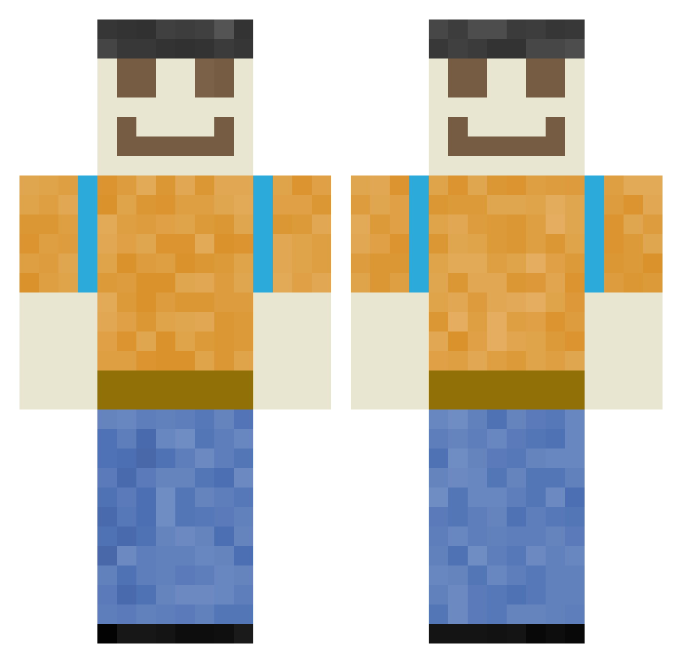 marcbs Minecraft skin, front and back view