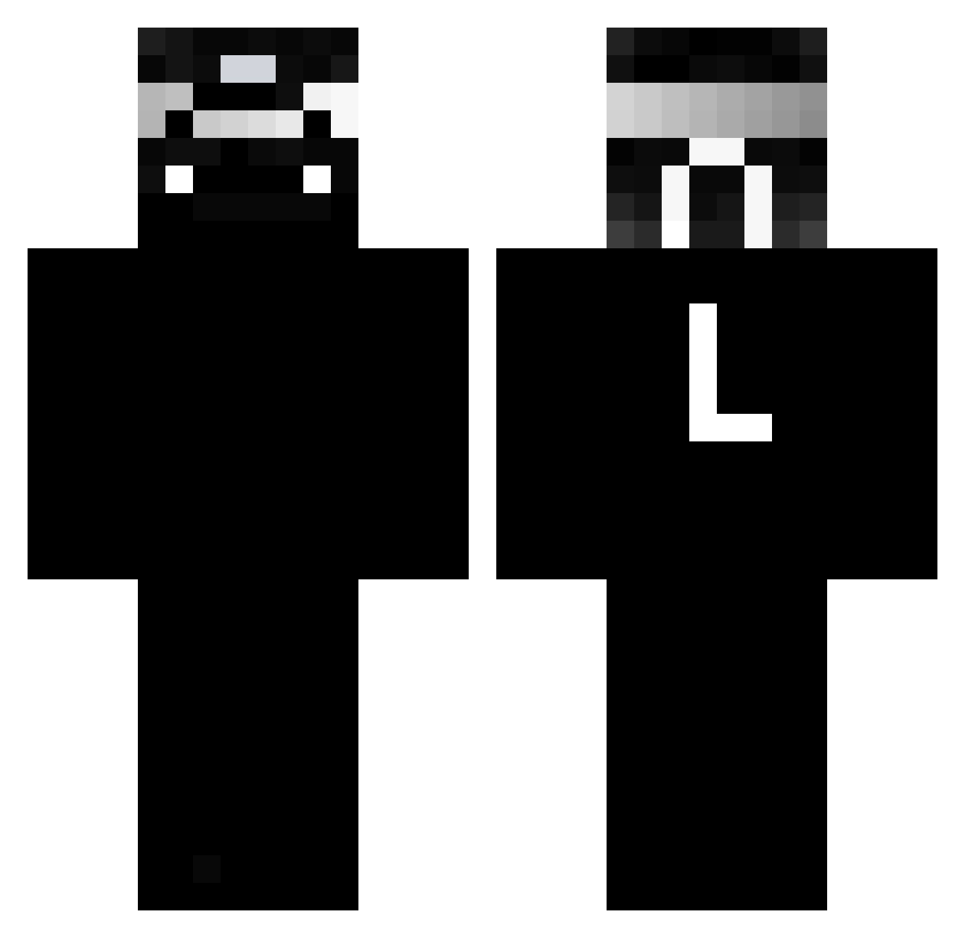 Odds Minecraft skin, front and back view
