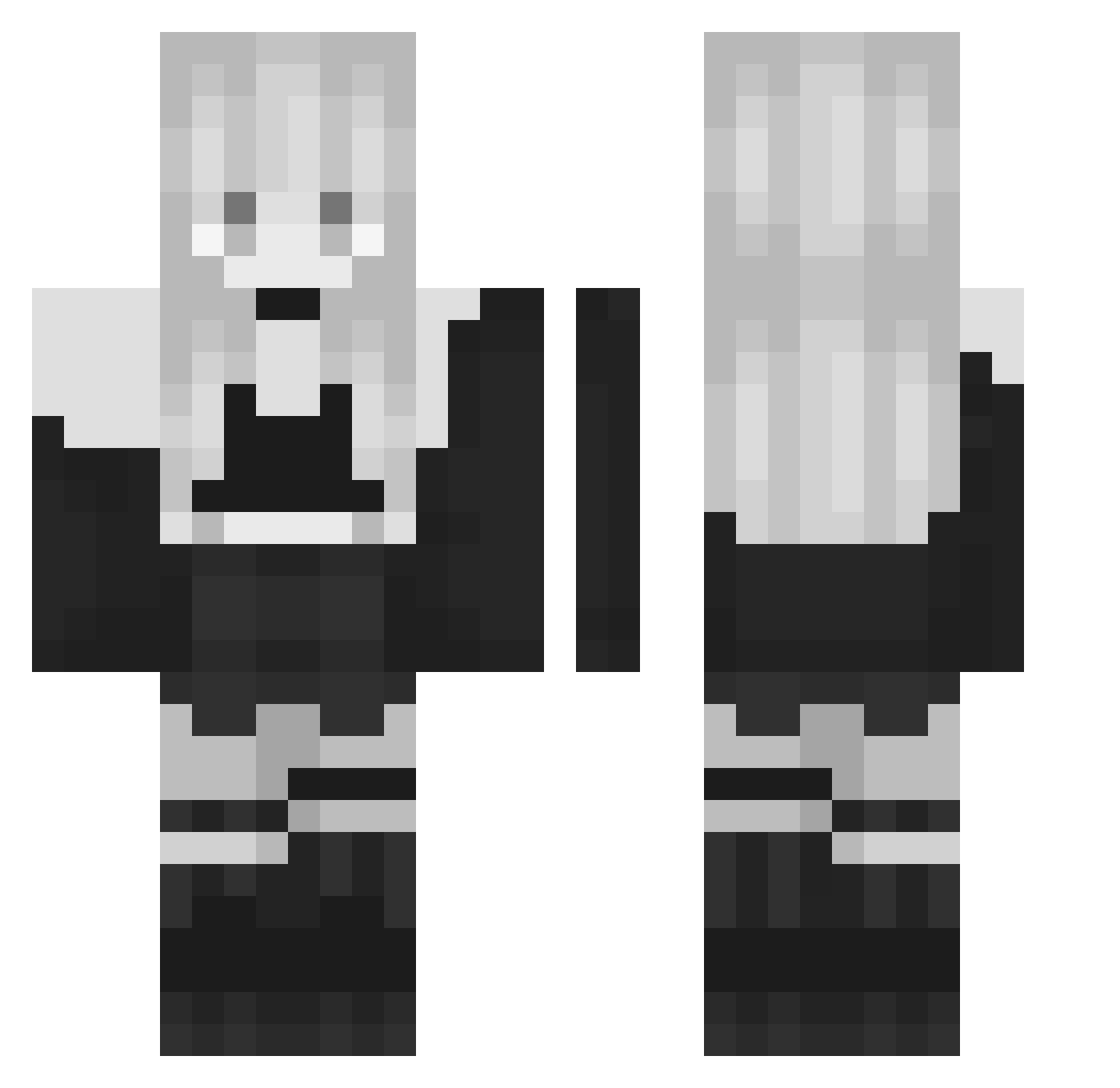 Liuyan12 Minecraft skin, front and back view
