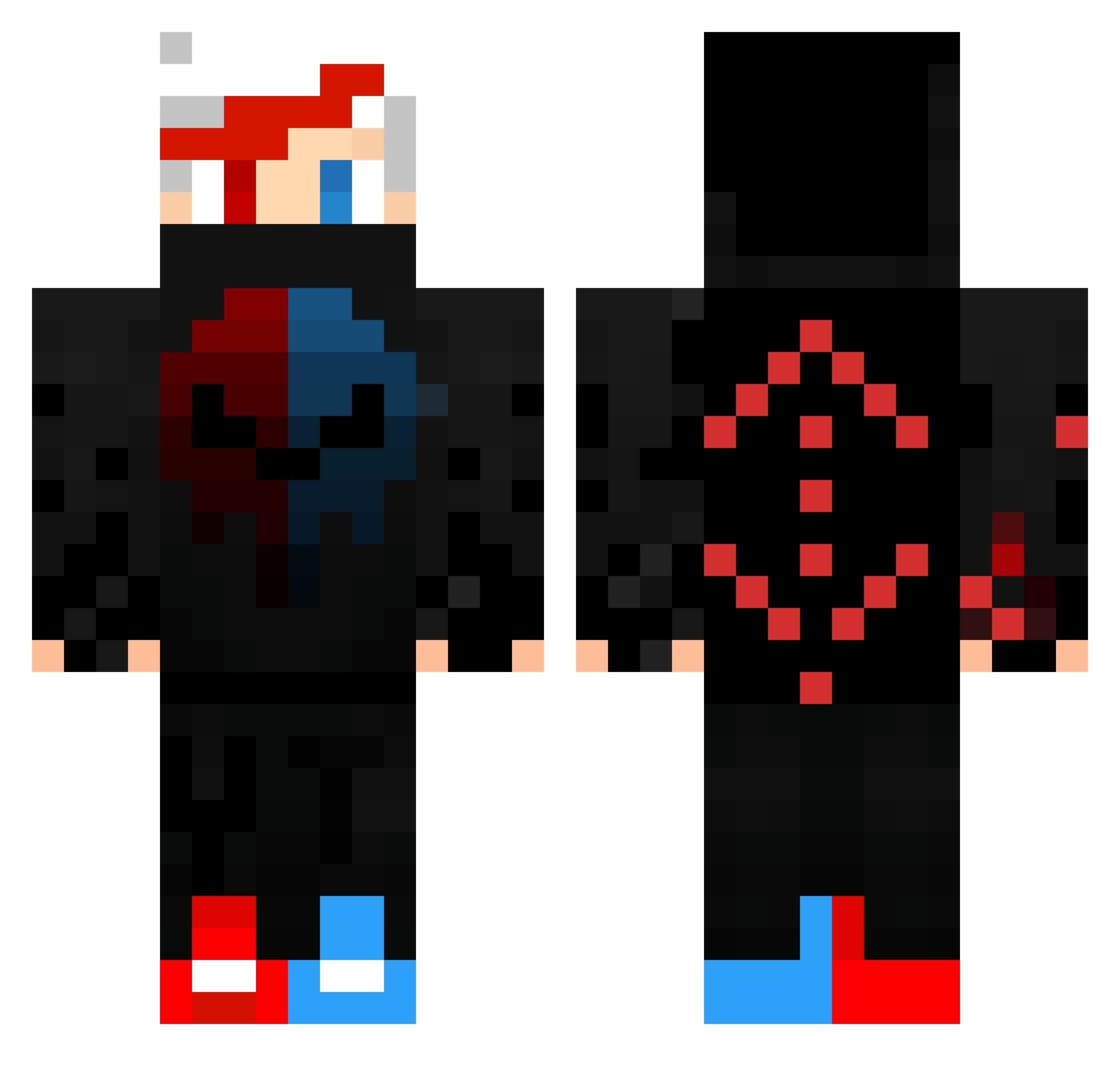 MehmetPro3123 Minecraft skin, front and back view