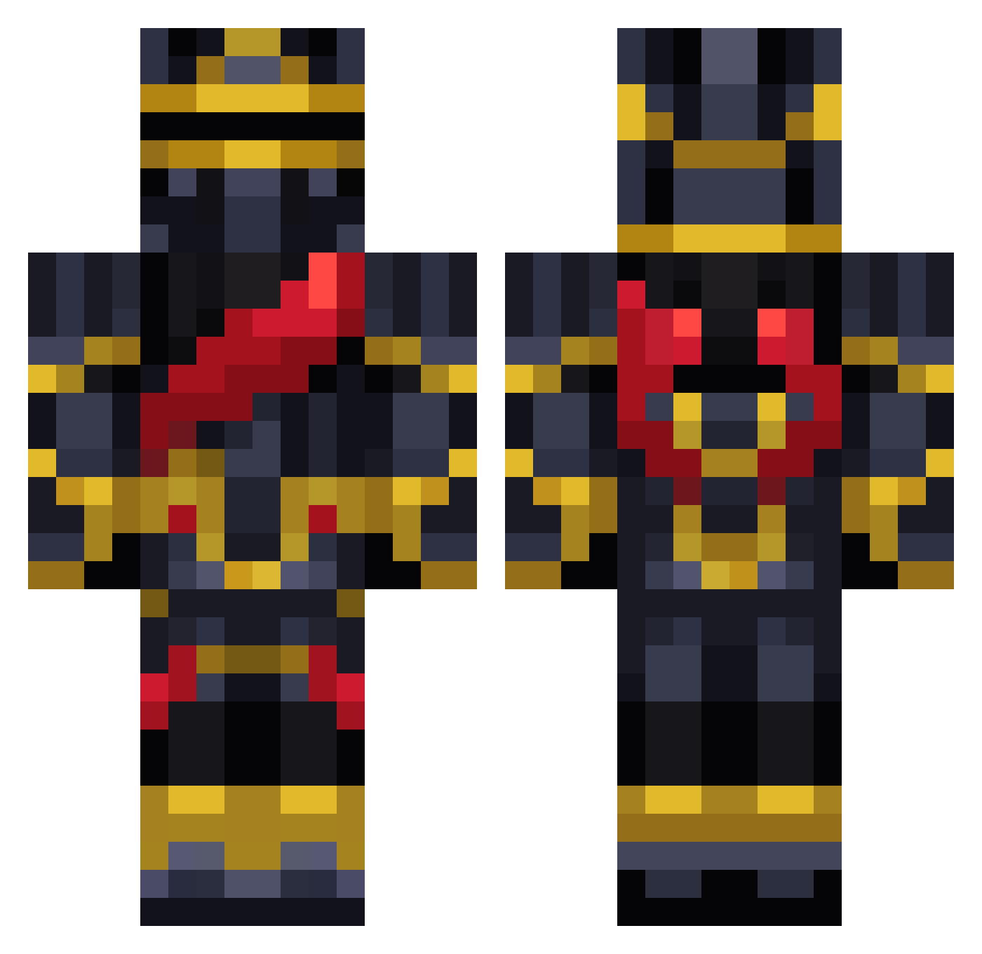 Seynapse Minecraft skin, front and back view