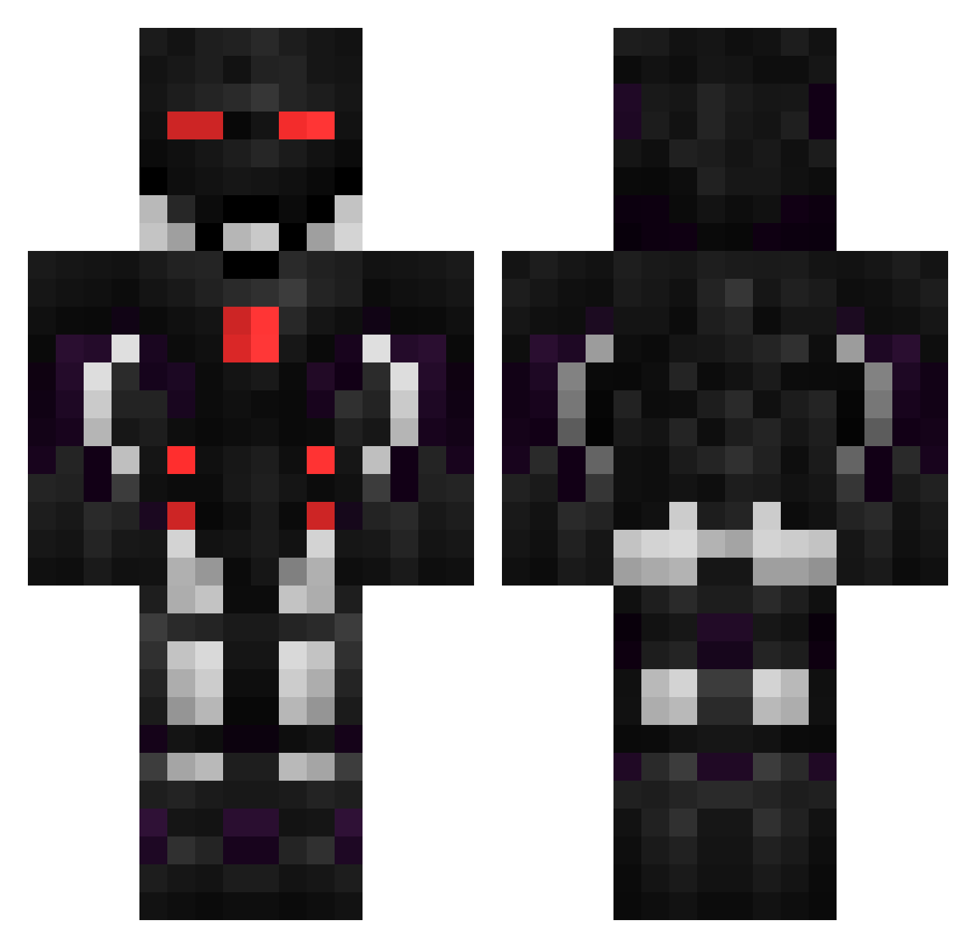 Utilization Minecraft skin, front and back view