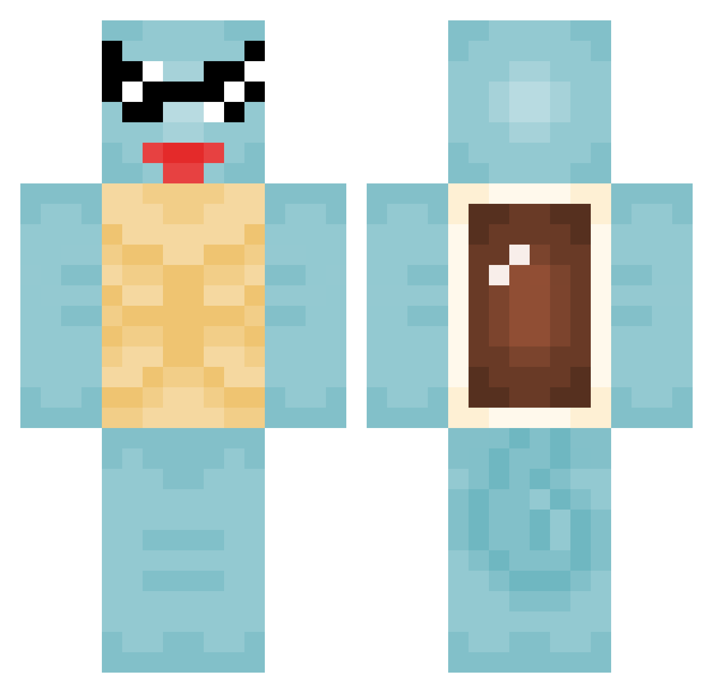 aquests Minecraft skin, front and back view