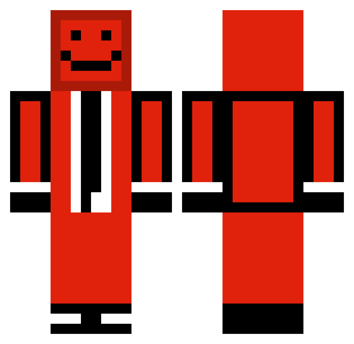 sillyrage Minecraft skin, front and back view