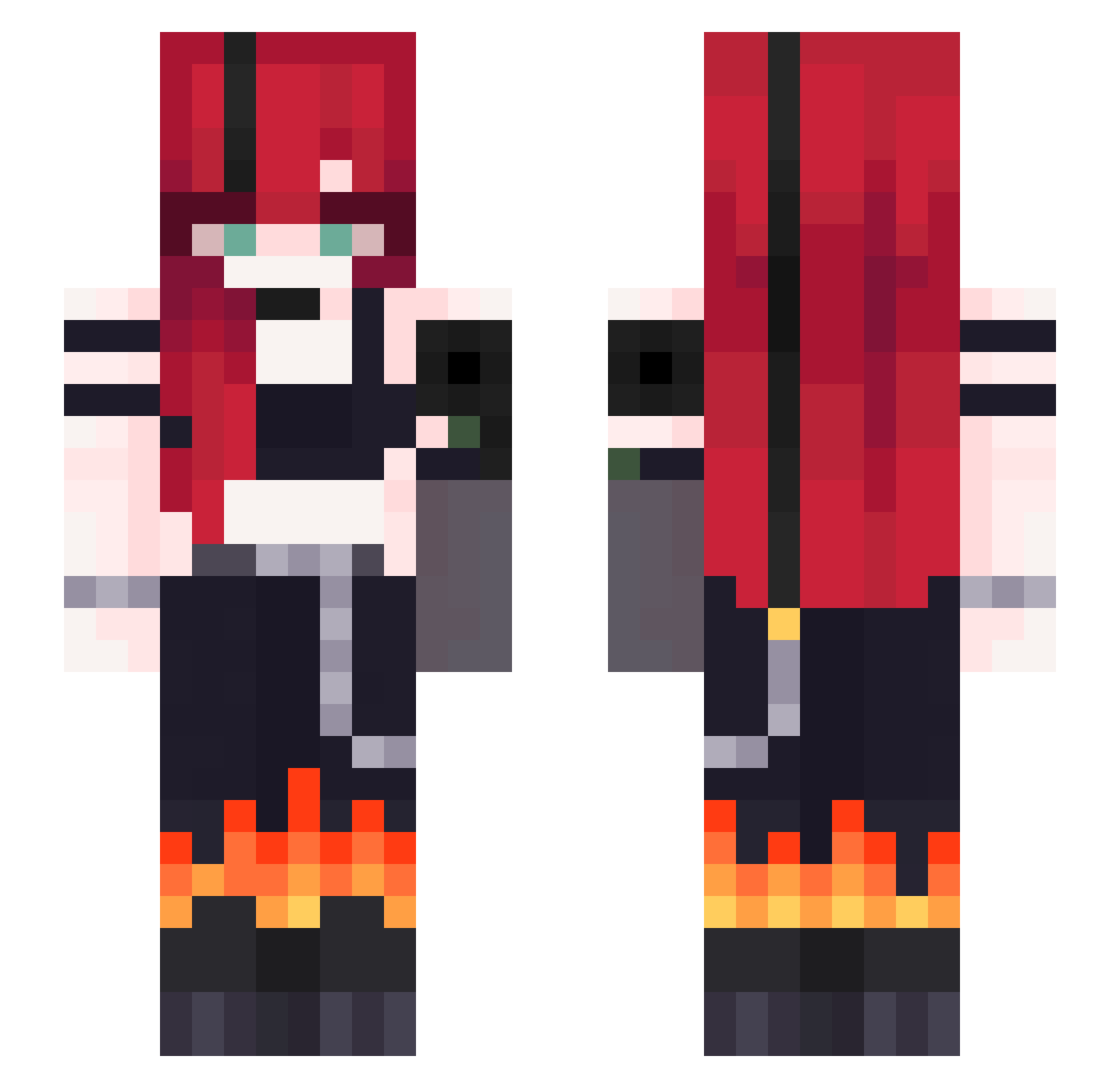 ___tu___ Minecraft skin, front and back view
