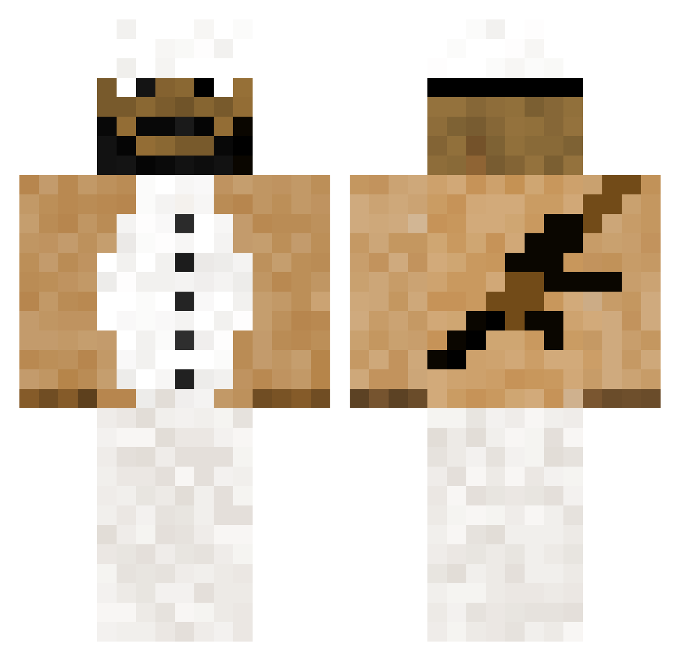 ANML_UK Minecraft skin, front and back view