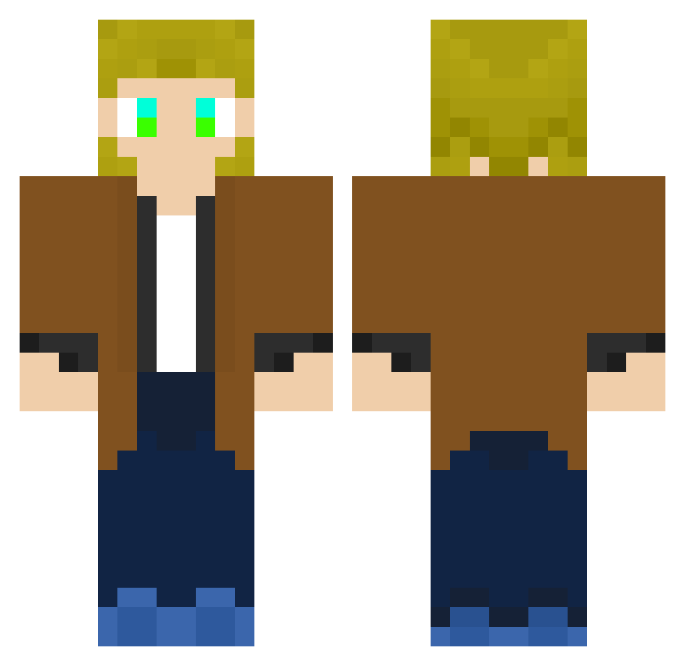 X18Q Minecraft skin, front and back view
