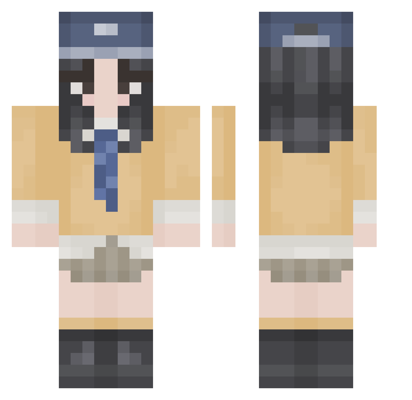 Yang4life Minecraft skin, front and back view