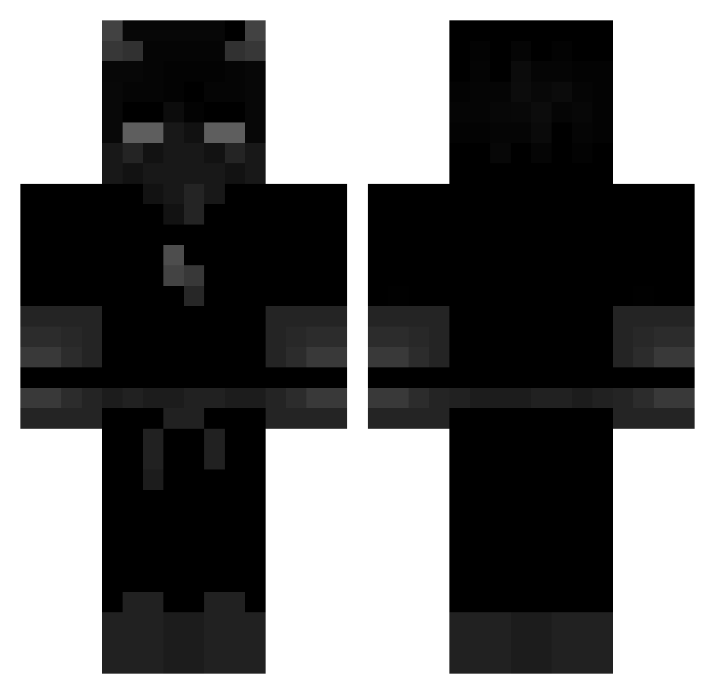 SpeedSkild Minecraft skin, front and back view