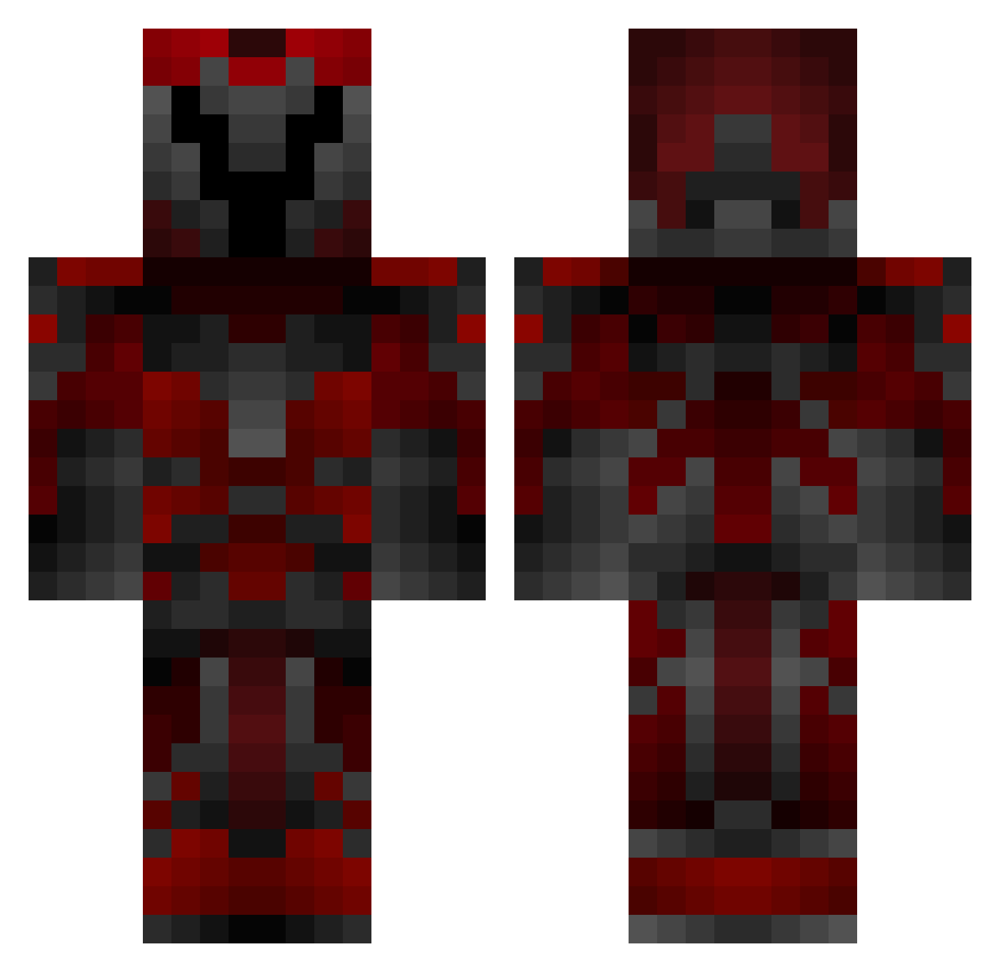 zuwani Minecraft skin, front and back view