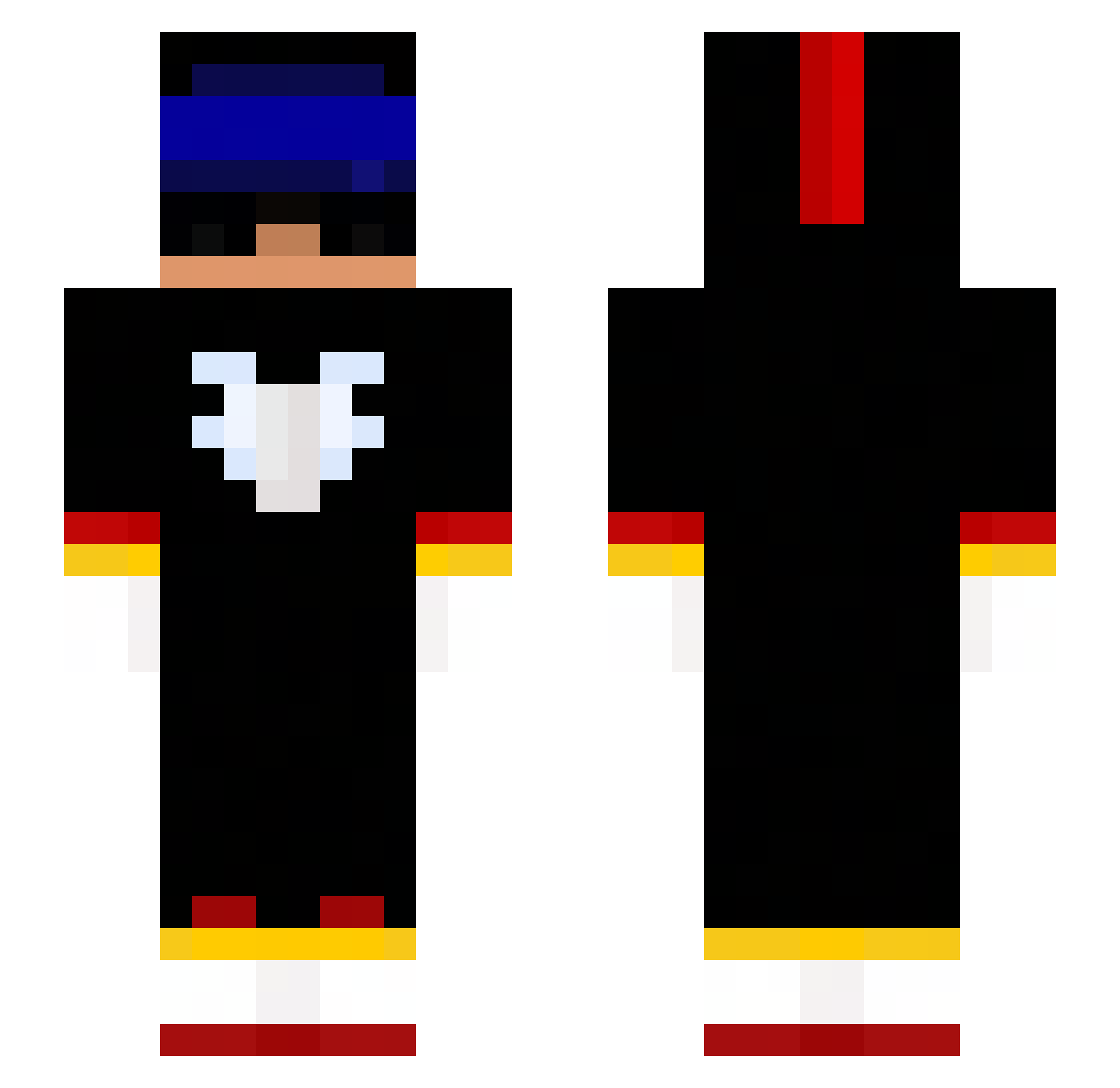 Rodru Minecraft skin, front and back view