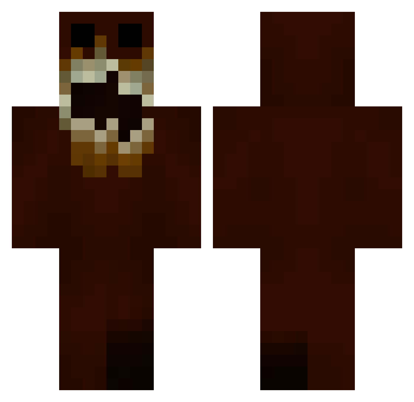 Tixels1 Minecraft skin, front and back view
