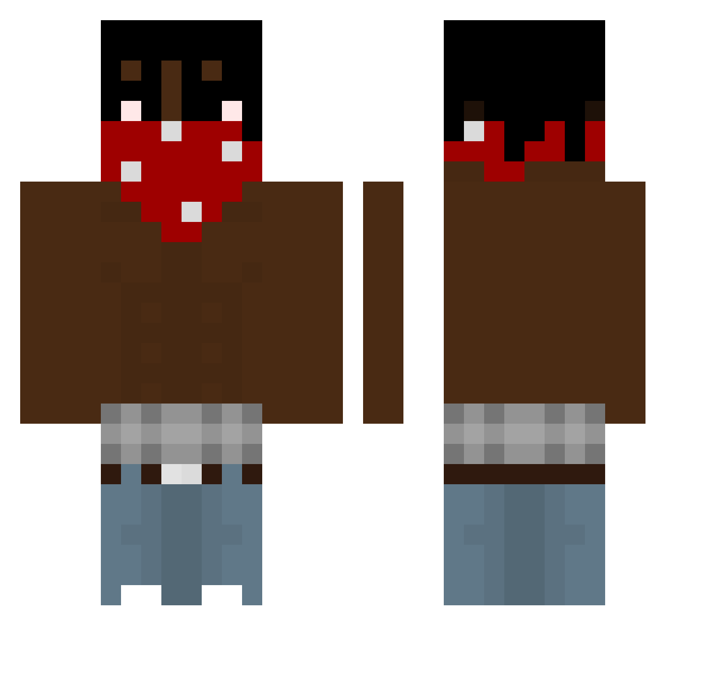MiruetaLira Minecraft skin, front and back view