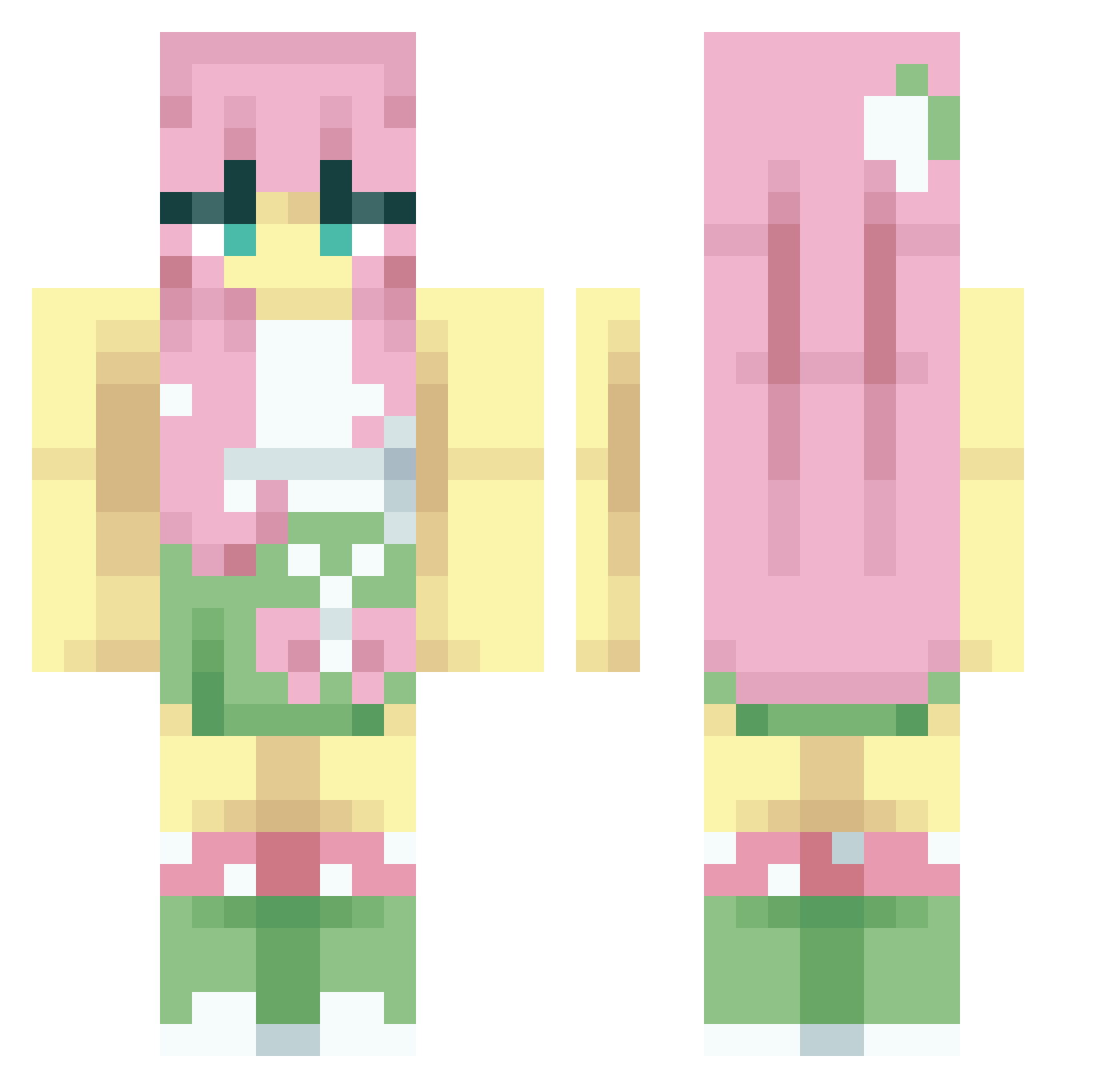 leeanes Minecraft skin, front and back view