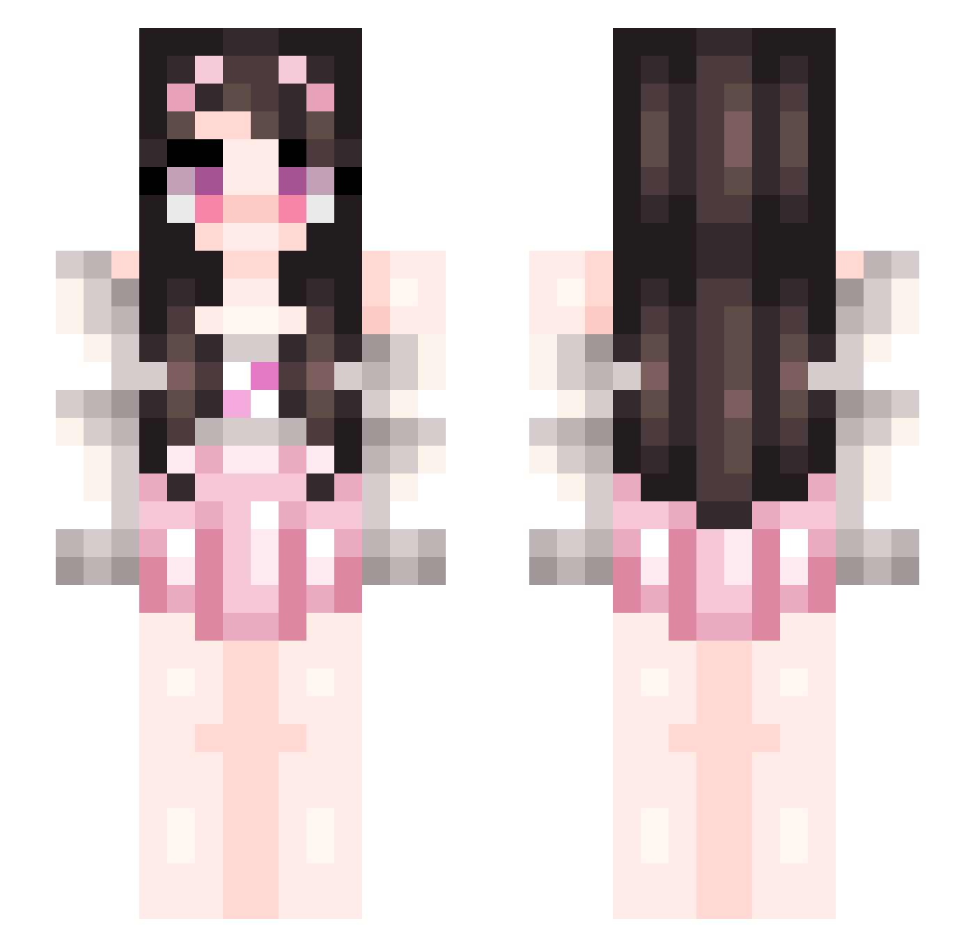 YodelingCookie Minecraft skin, front and back view