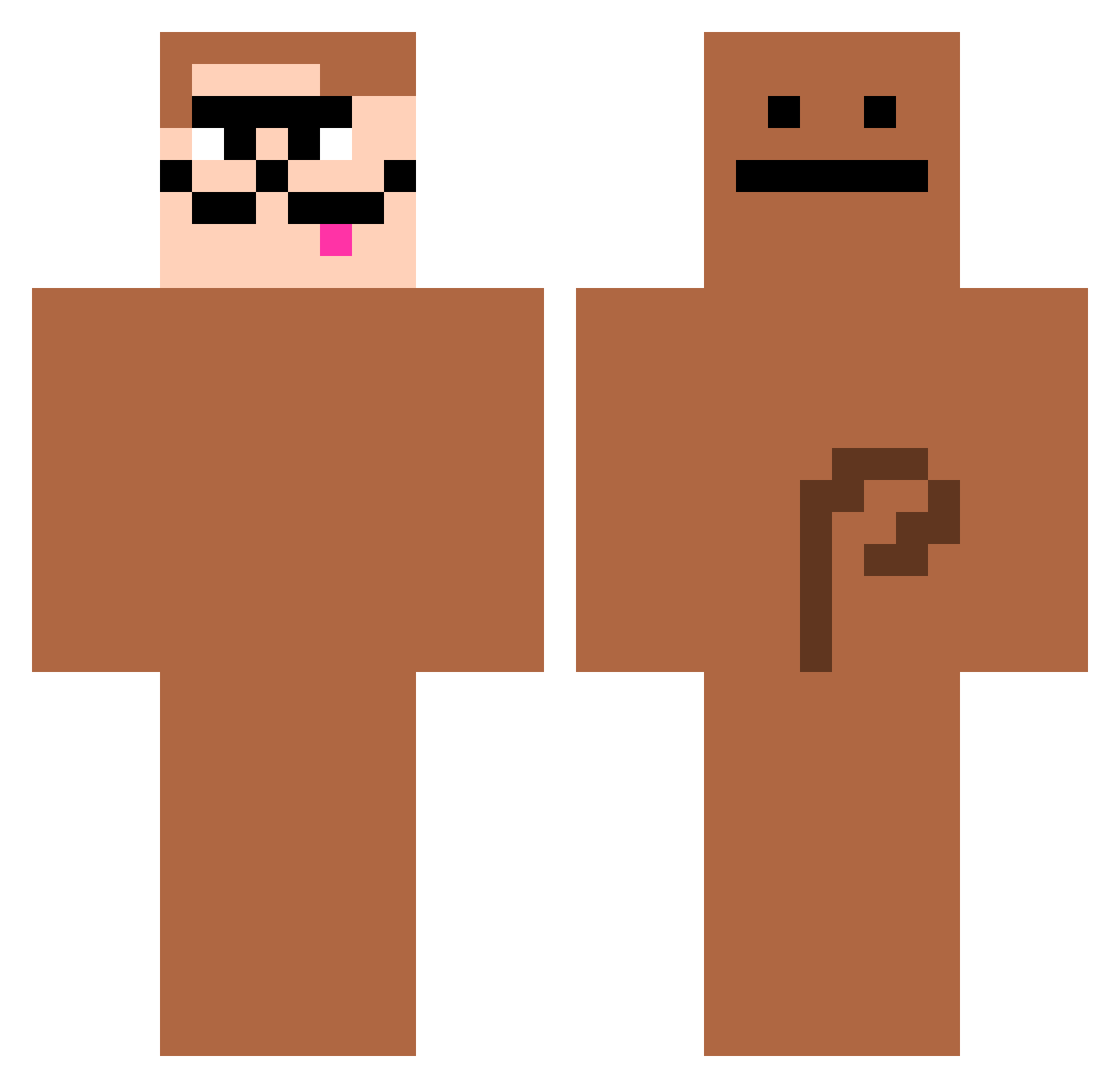 spicedchai Minecraft skin, front and back view