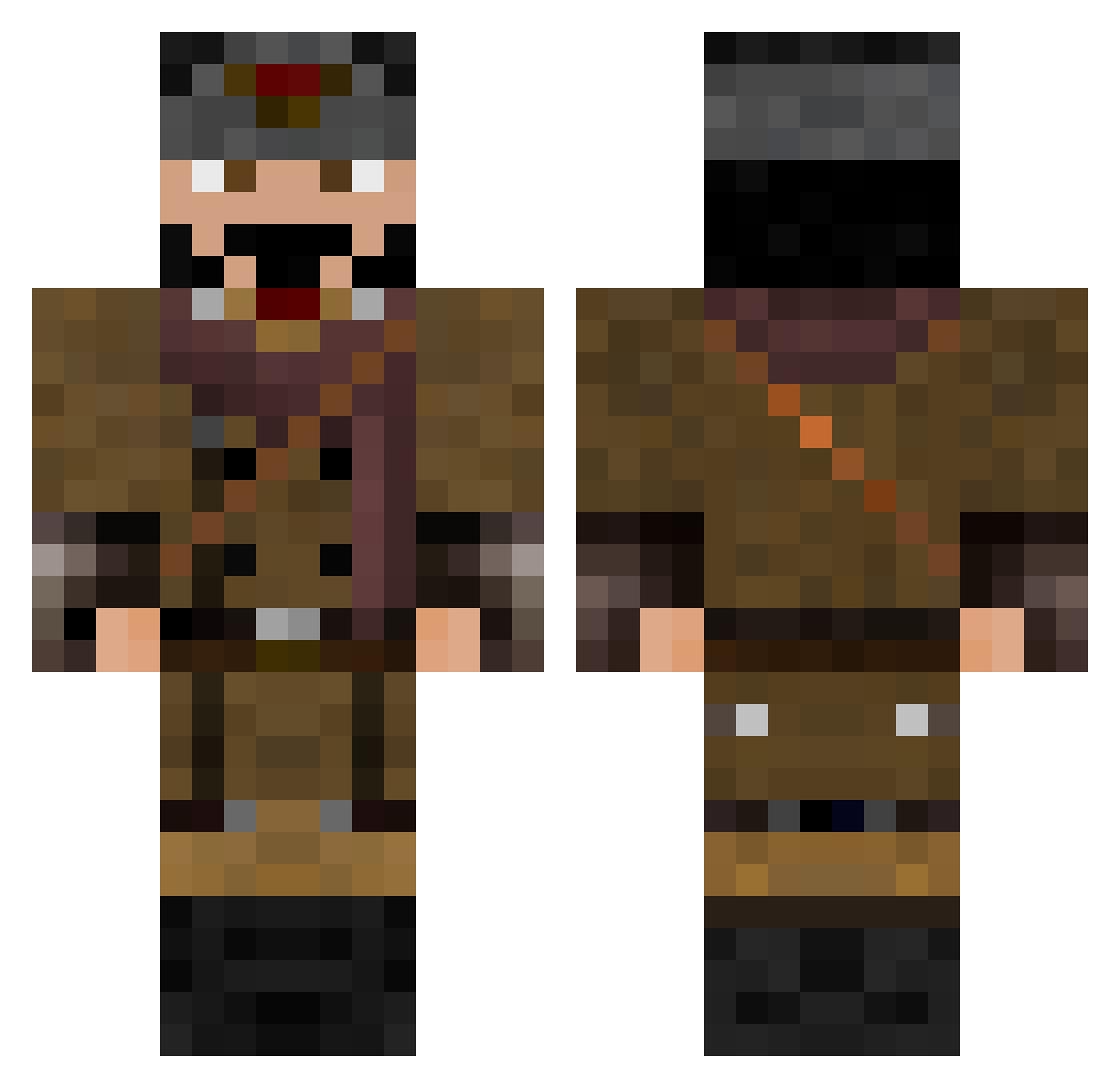 Laverdure_ Minecraft skin, front and back view