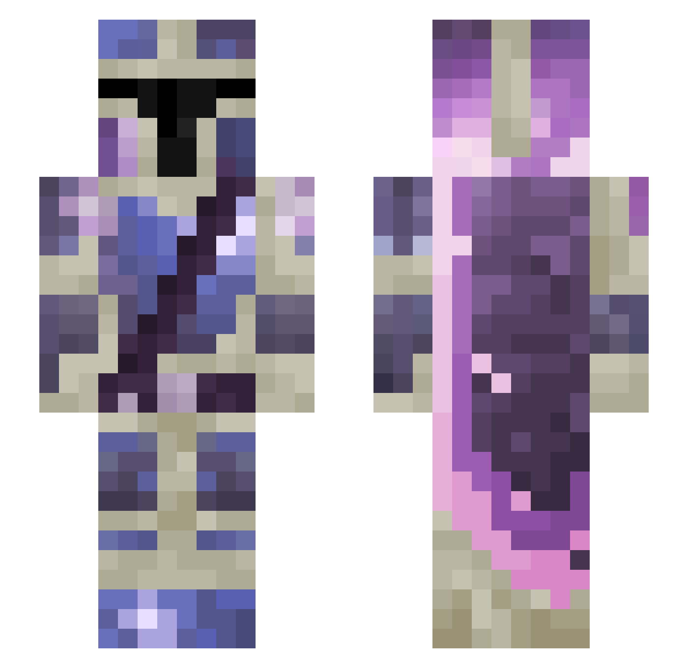 TheXIII_ Minecraft skin, front and back view