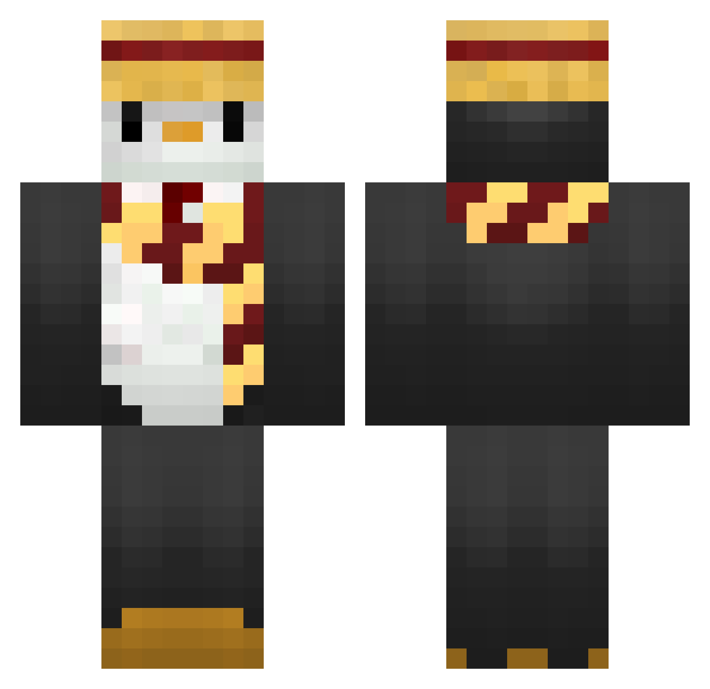 Schima_1001 Minecraft skin, front and back view