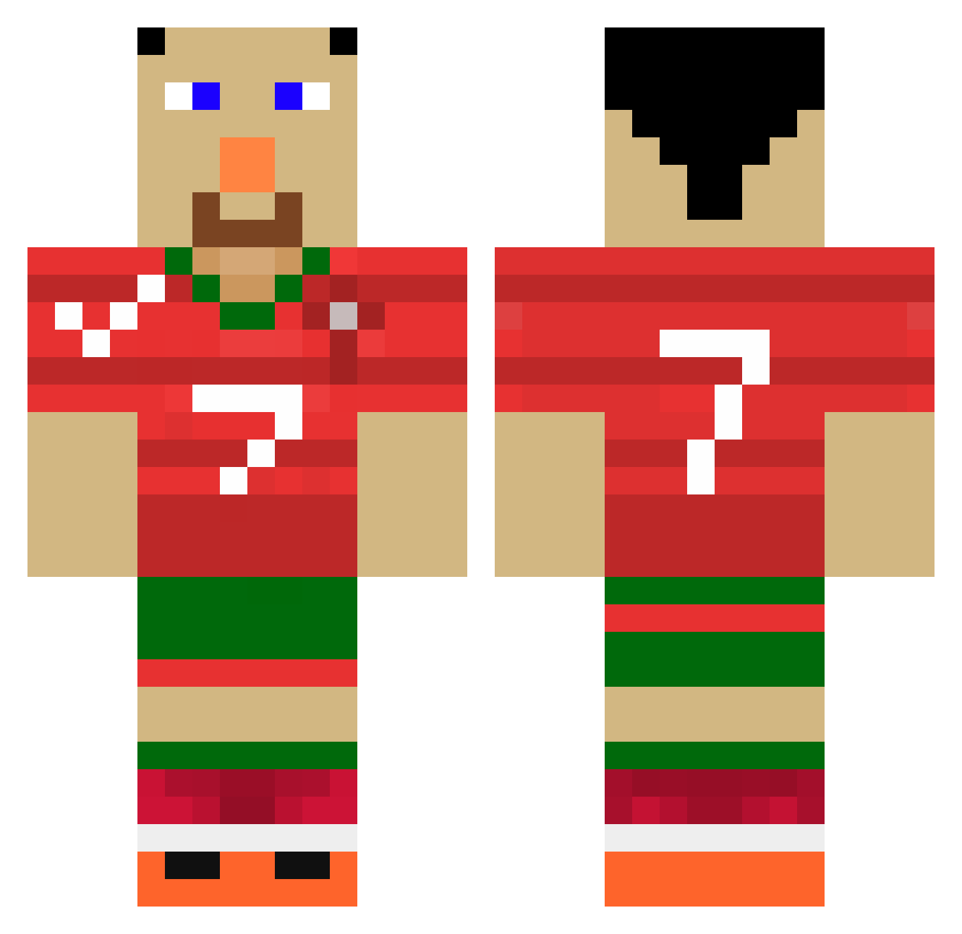silence667 Minecraft skin, front and back view