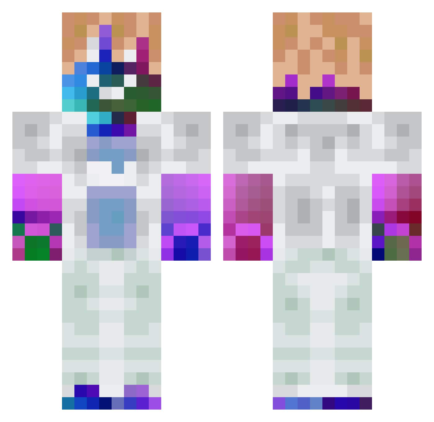 vivis_ Minecraft skin, front and back view