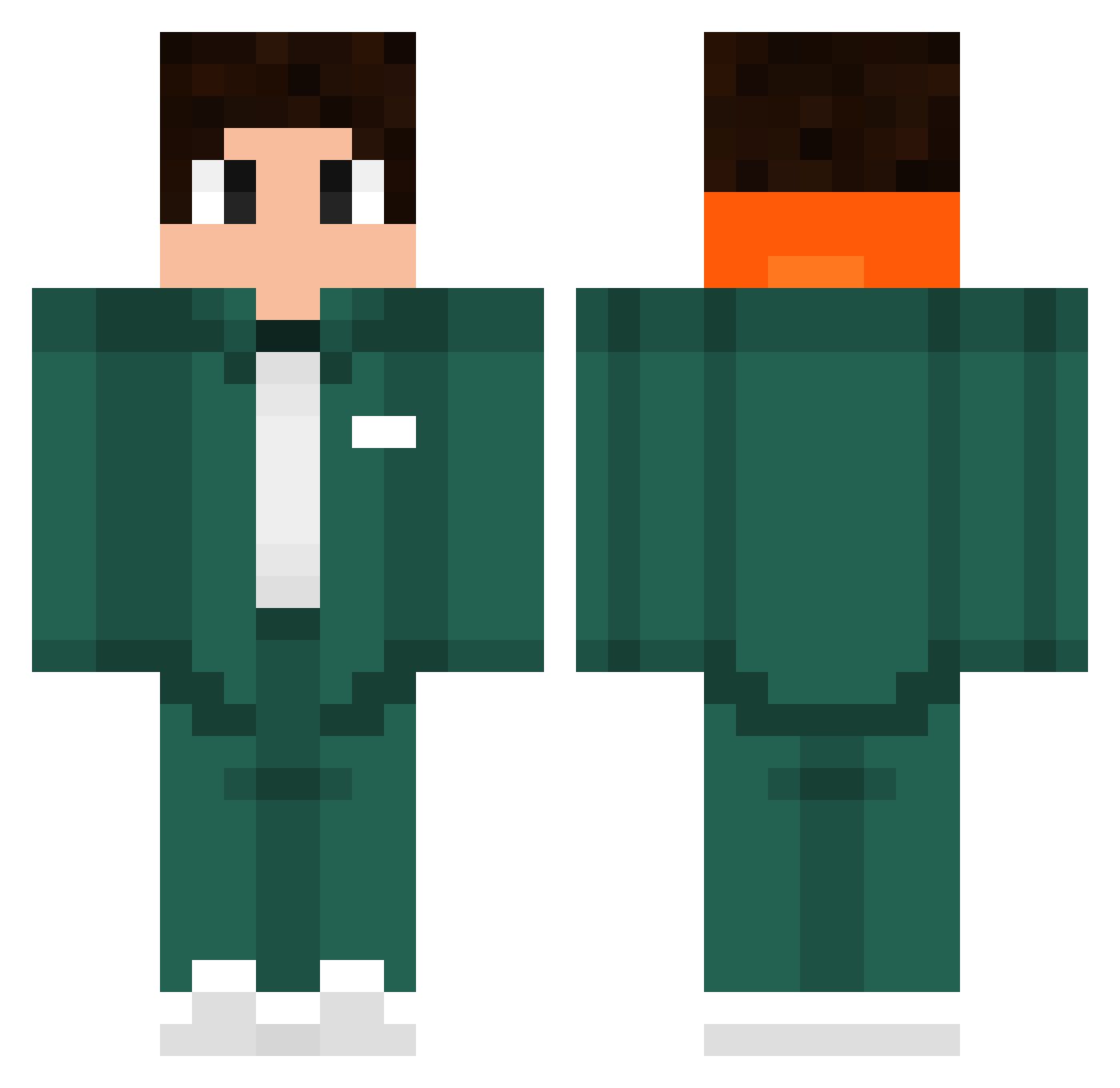 ArthGamers1 Minecraft skin, front and back view
