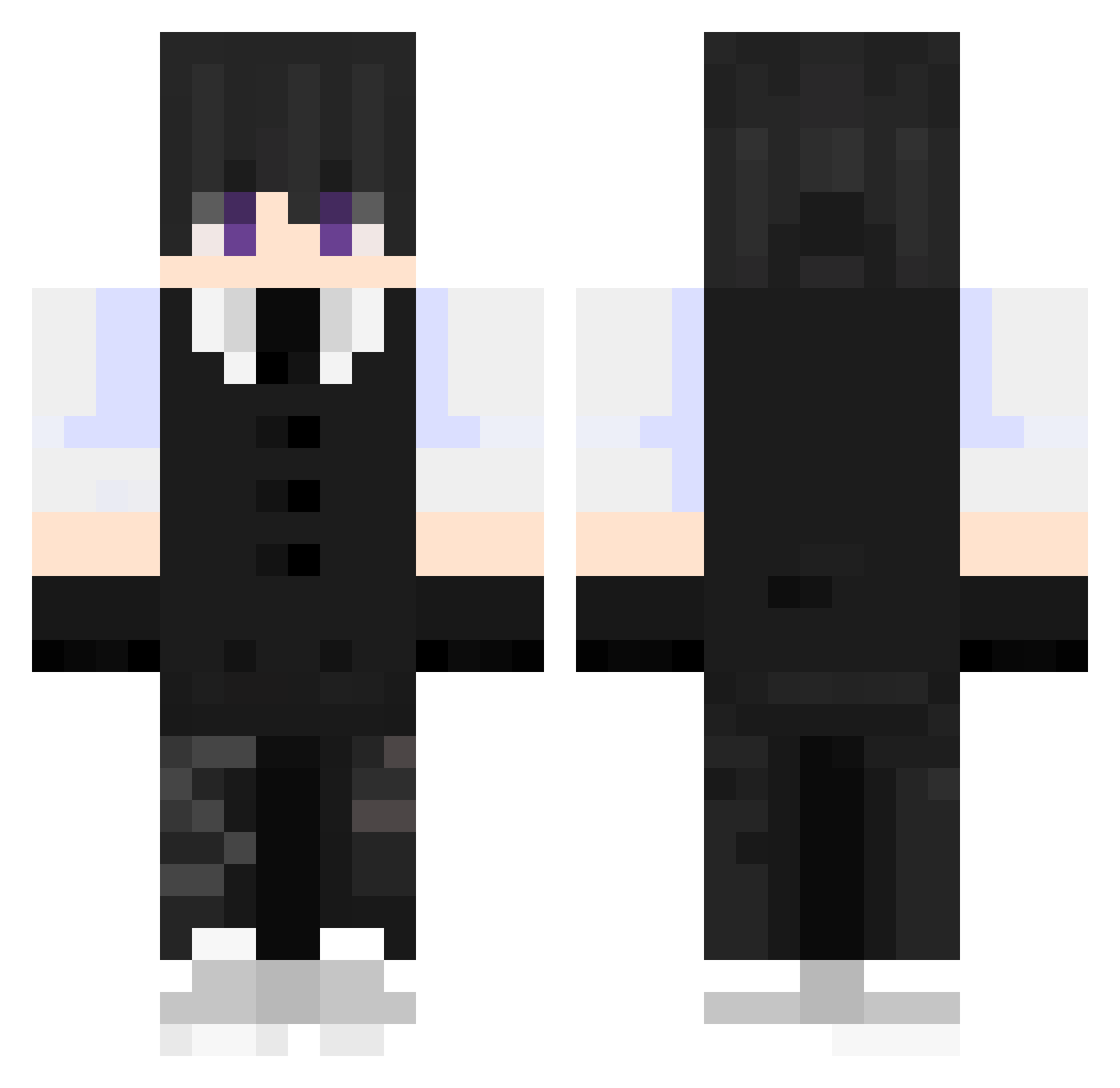 SoraXlc Minecraft skin, front and back view