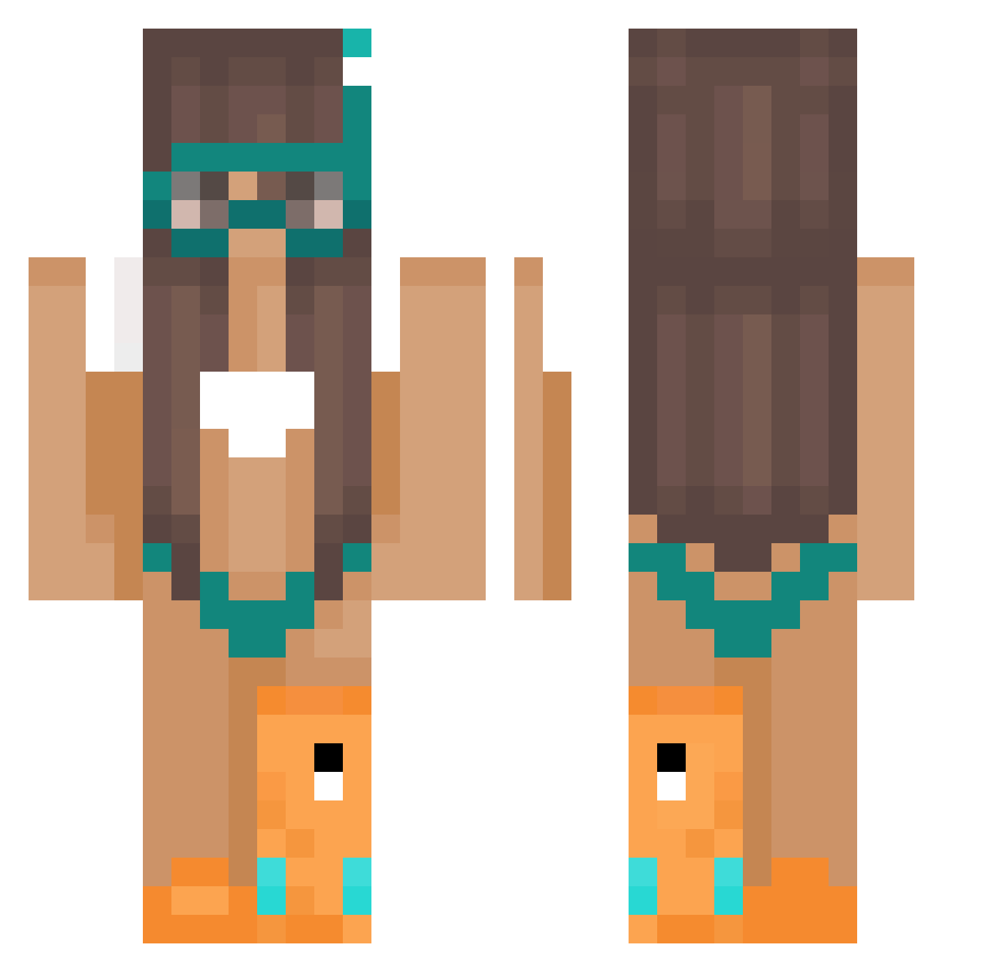 TheBigJimmy Minecraft skin, front and back view