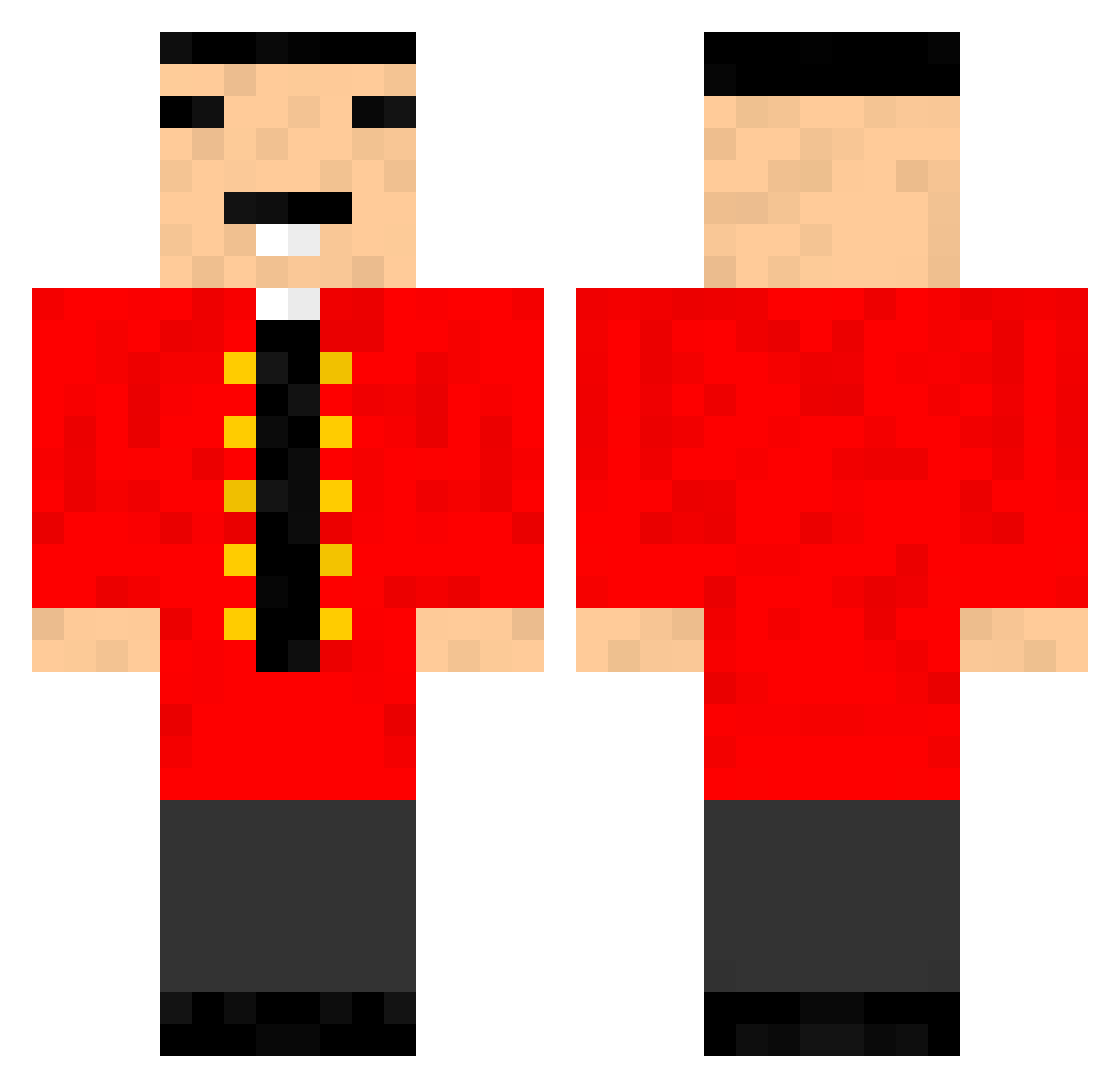 blazingbliz Minecraft skin, front and back view