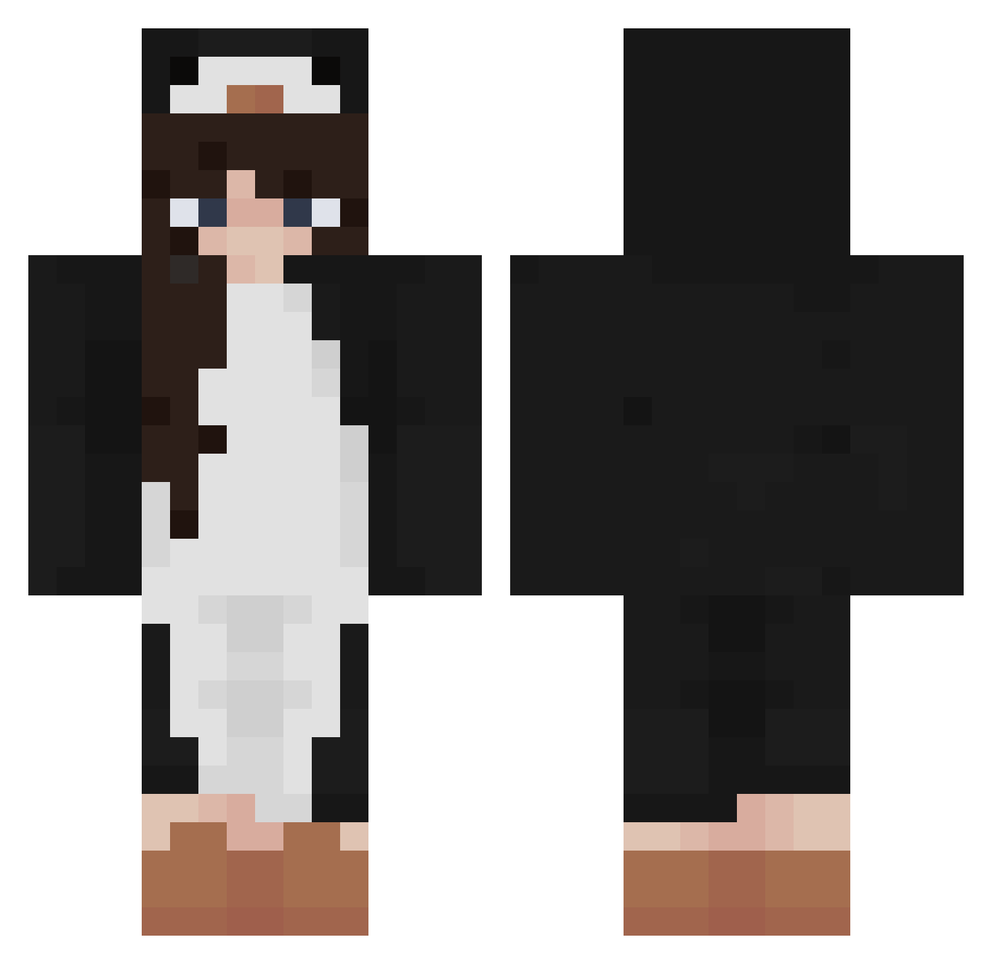 Windyson Minecraft skin, front and back view