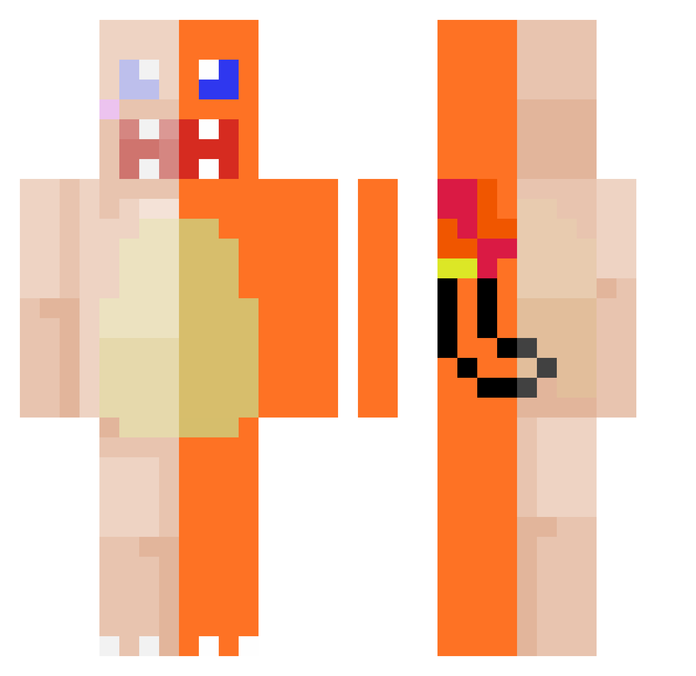 Gadda10 Minecraft skin, front and back view