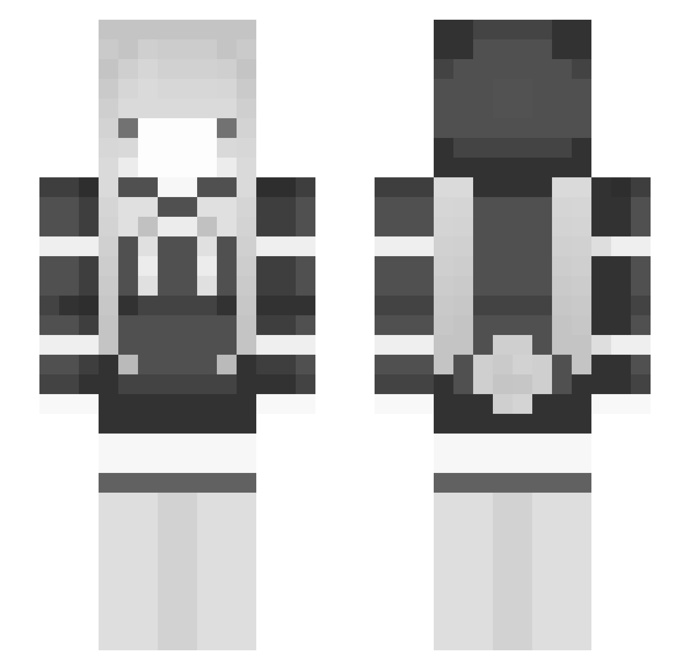 wawao Minecraft skin, front and back view
