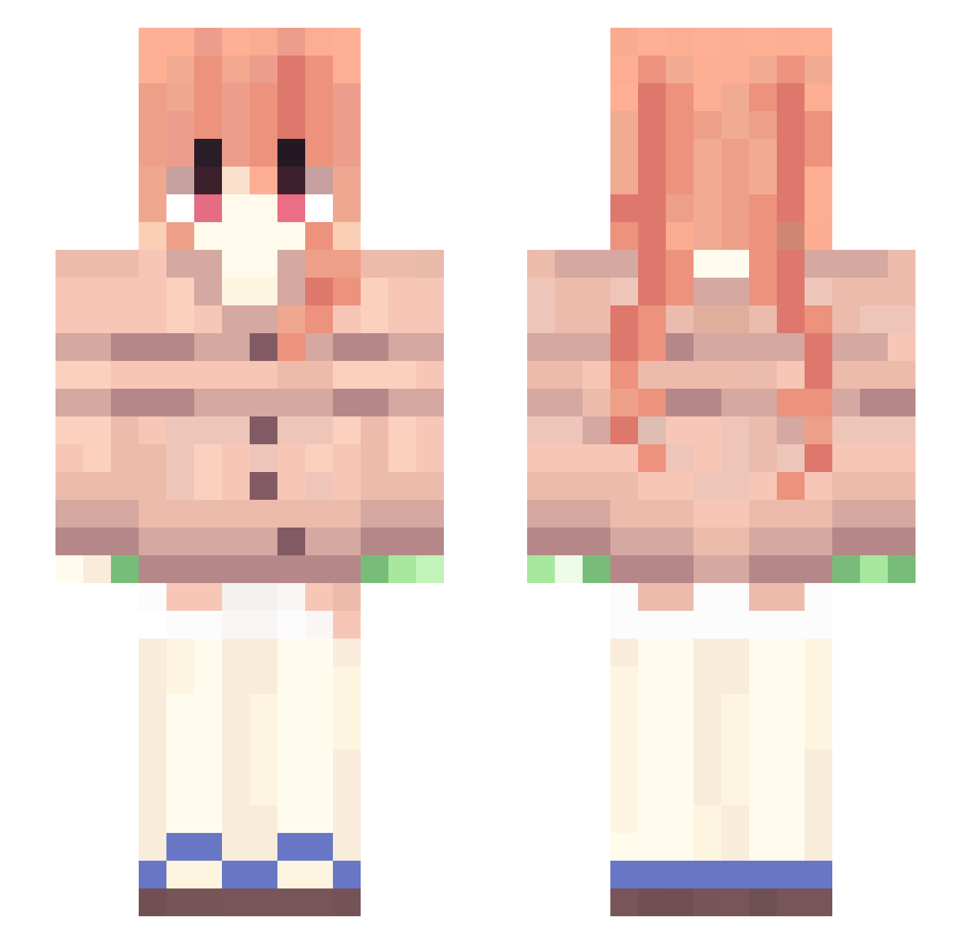 fanxinga572 Minecraft skin, front and back view